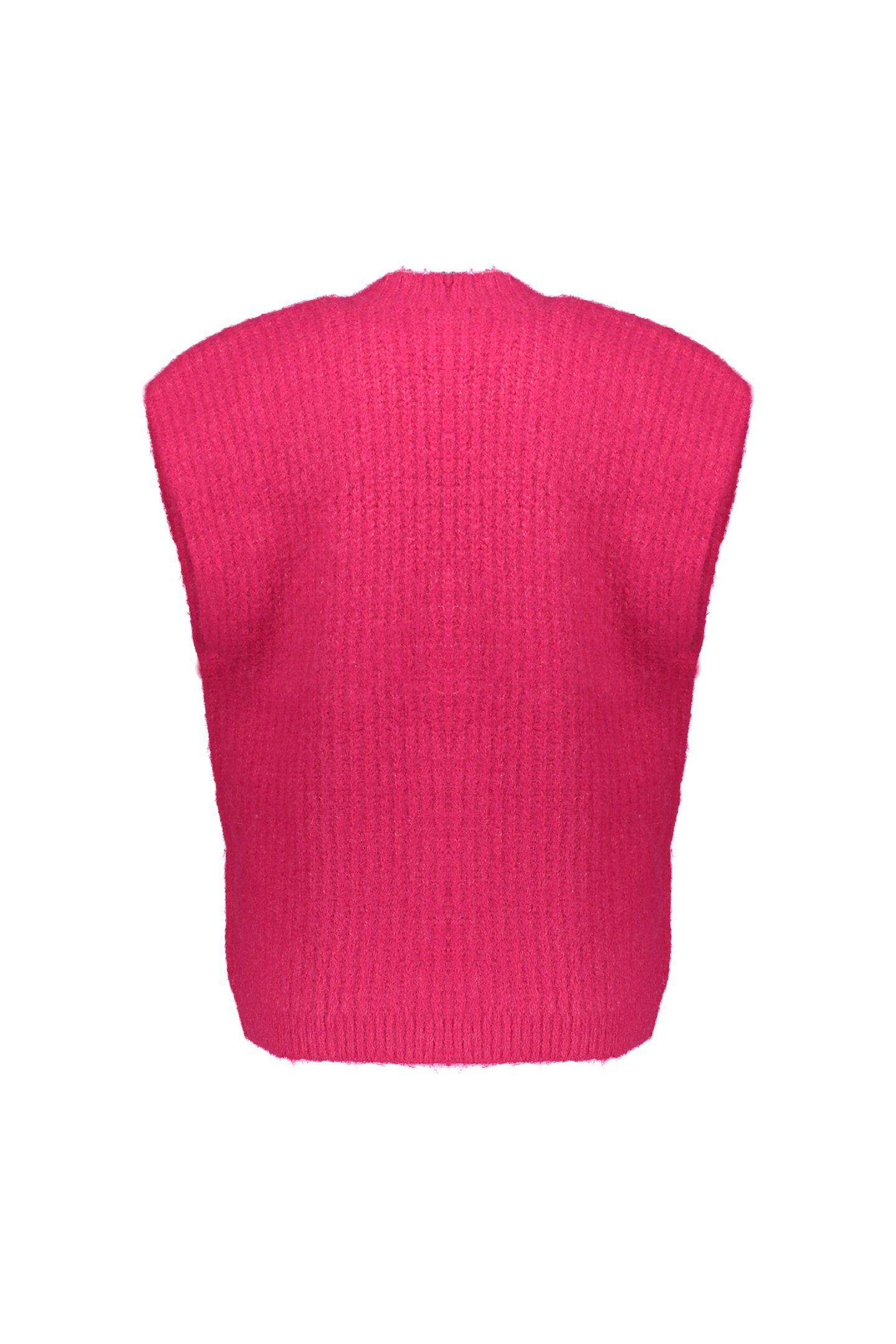 GILET HAIRY FUCHSIA 2