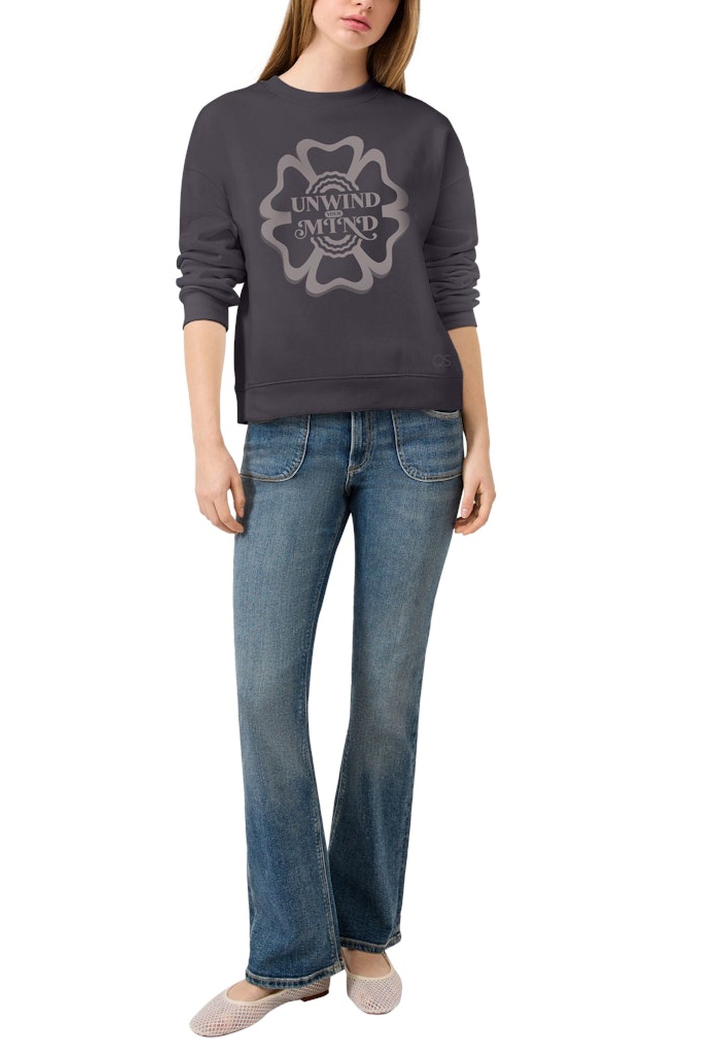 S.OLIVER-QS SWEATSHIRTS GREY/BLACK 4