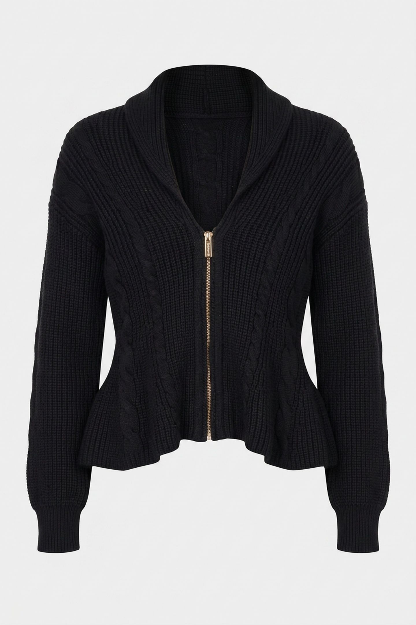ADARA CABLE ZIPPED C JET BLACK A996 3