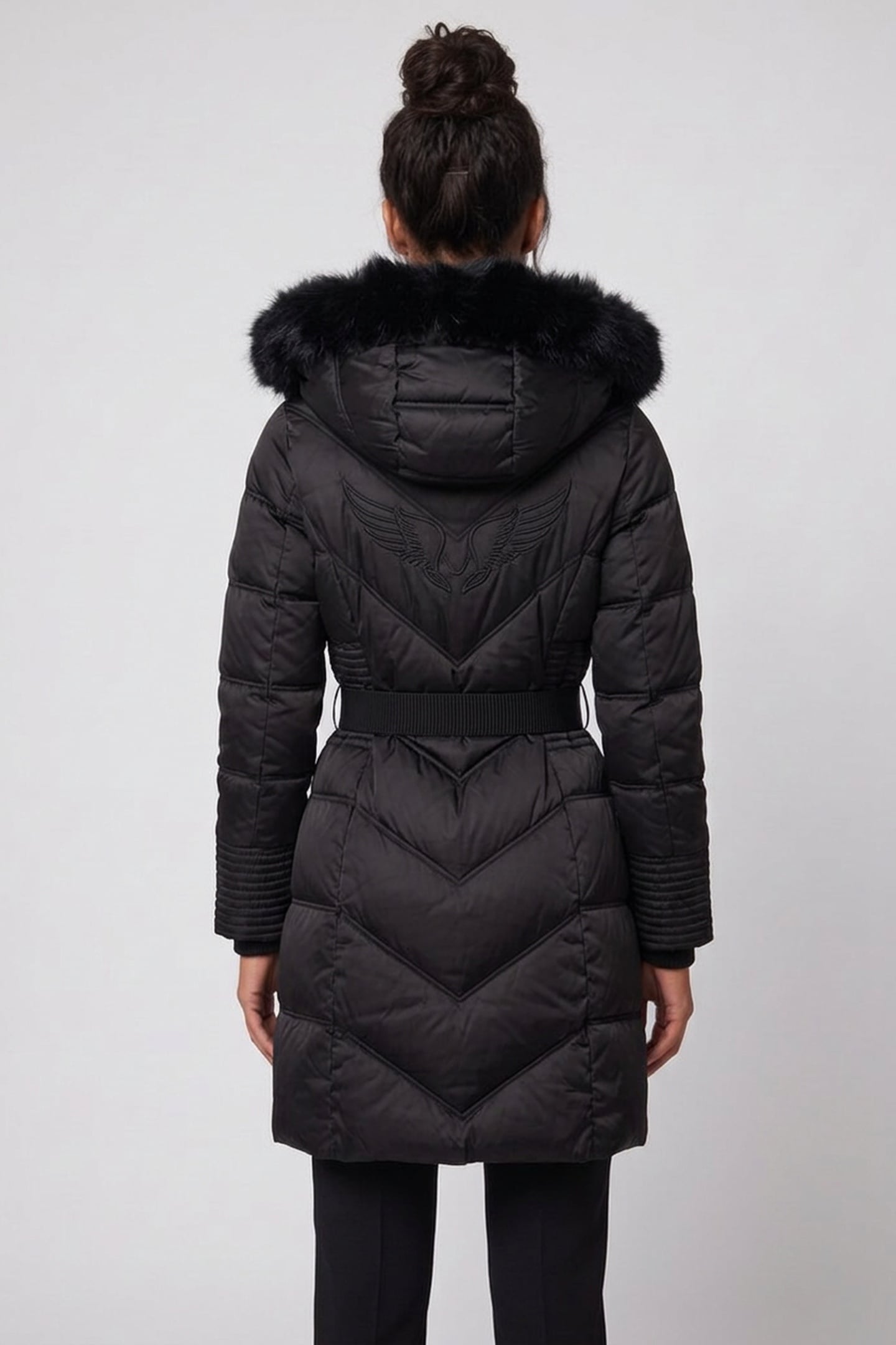 ELLY LONG DOWN JACKE JET BLACK A996 2
