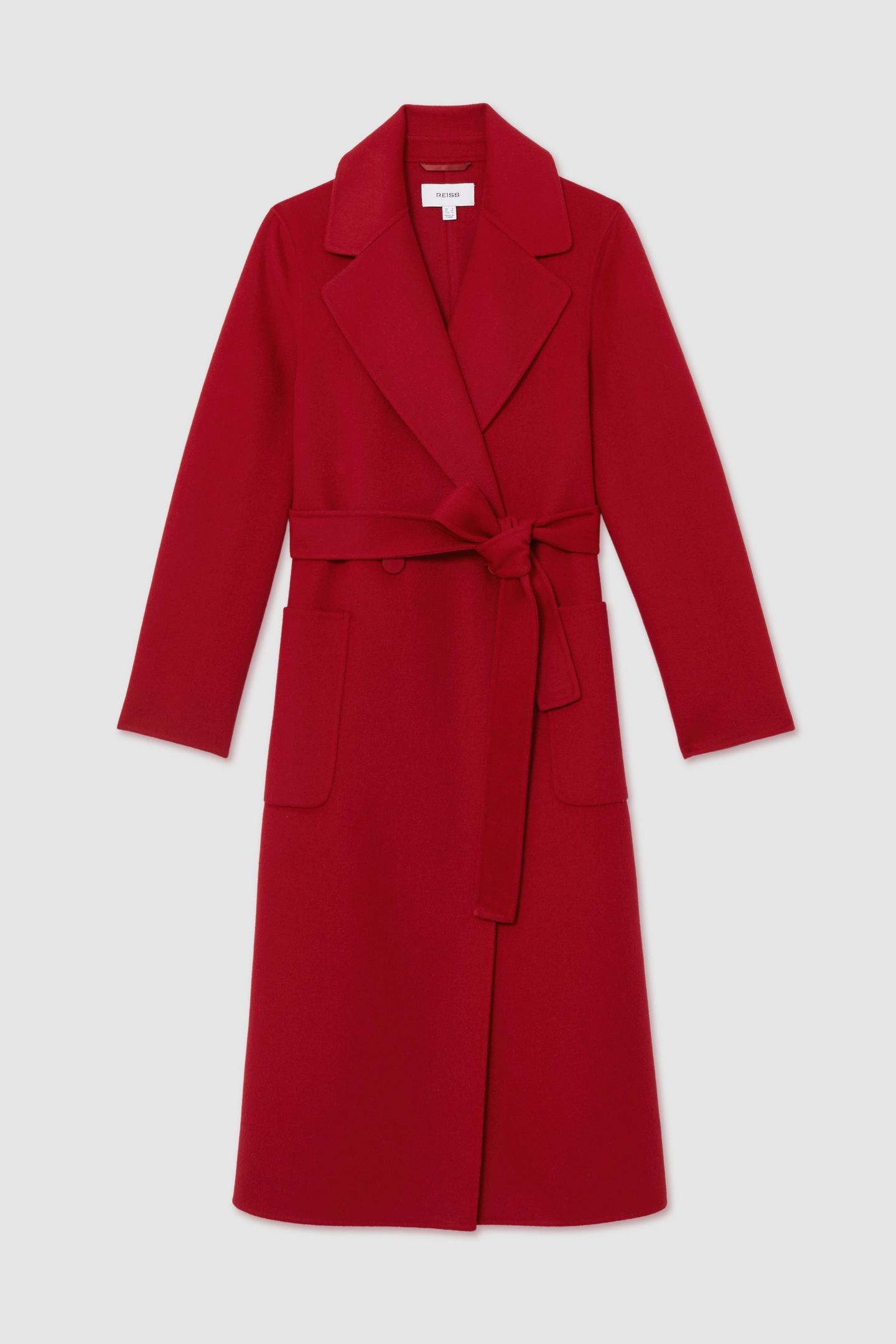 LONG DB BLIND SEAM COAT RED 4