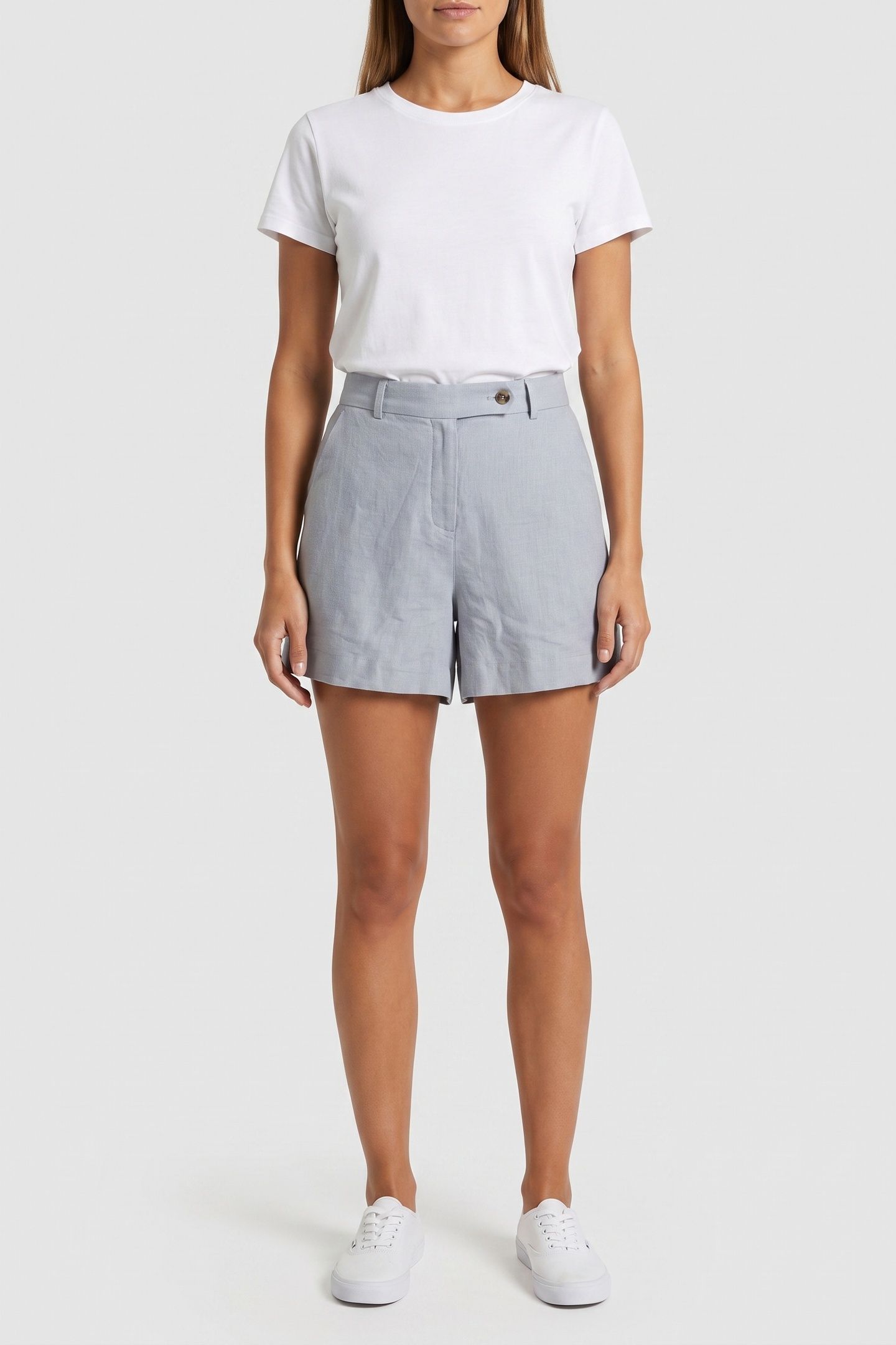 ES NALA LINNEN SHORTS BLUE 1