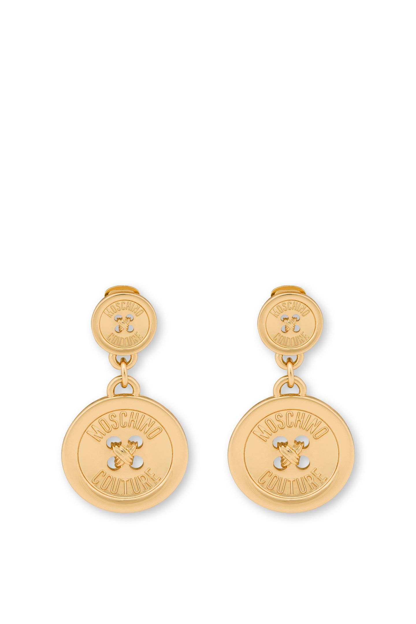 MOSCHINO BUTTONS EARRINGS GOLD 1