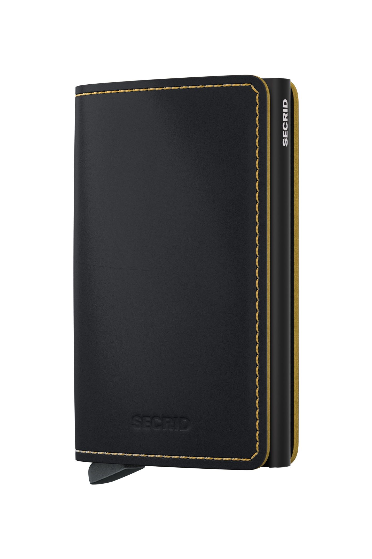 UNISEX SLIMWALLET MATTE BLACK & OCHRE 1