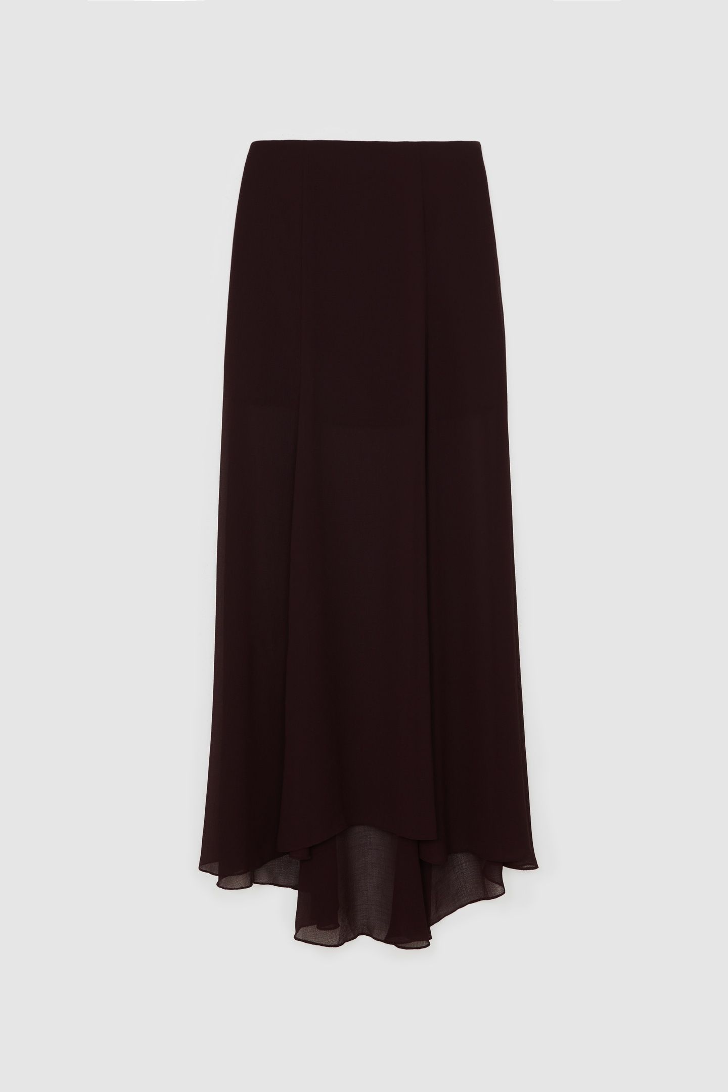 SHEER MAXI SKIRT CHOCOLATE BROWN 5