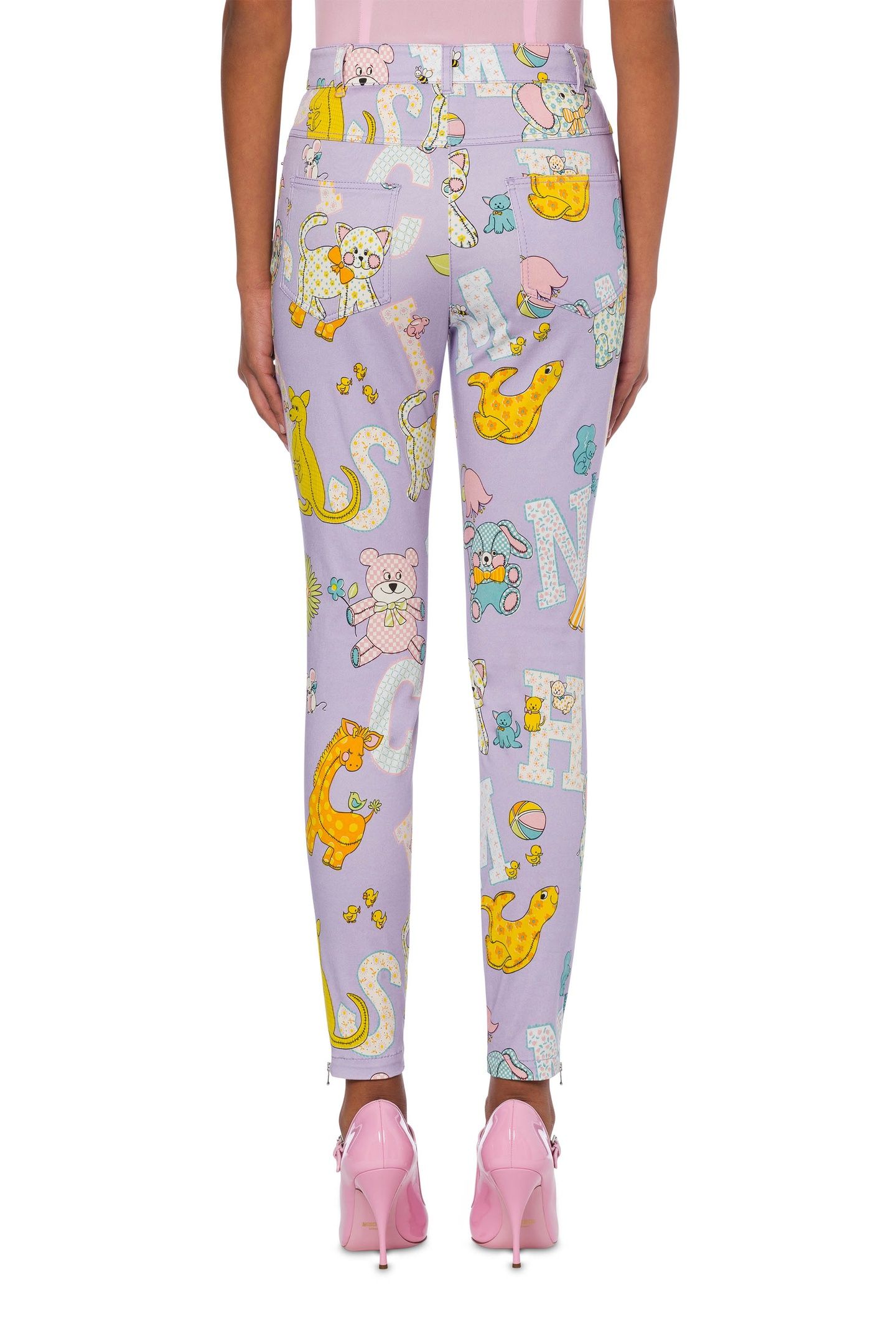 CIRCUS LOGO GABARDINE TROUSERS PURPLE 2