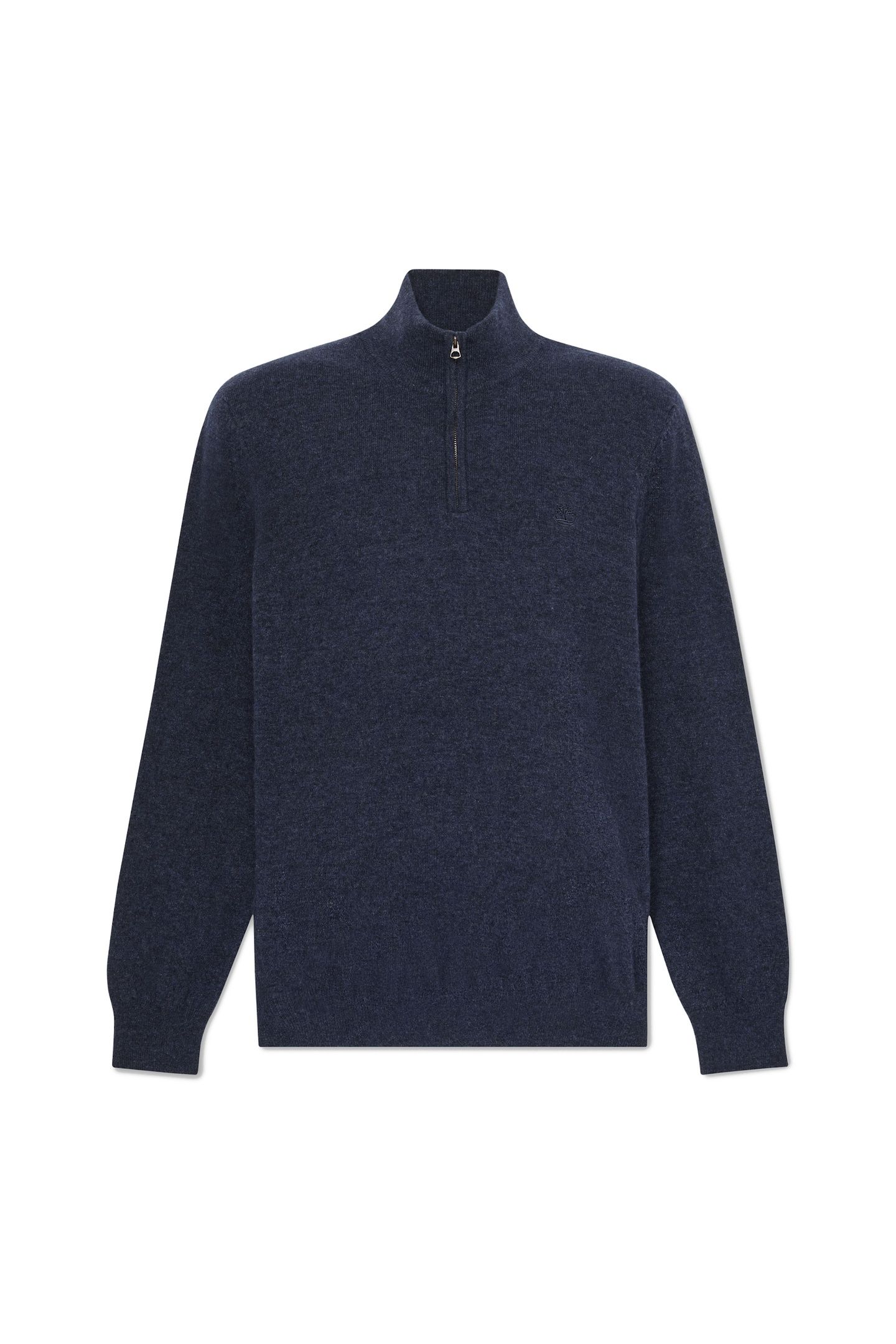 JAFFREY WOOL 1/4 ZIP SWEATER DARK SAPPHIRE HEATHER 3