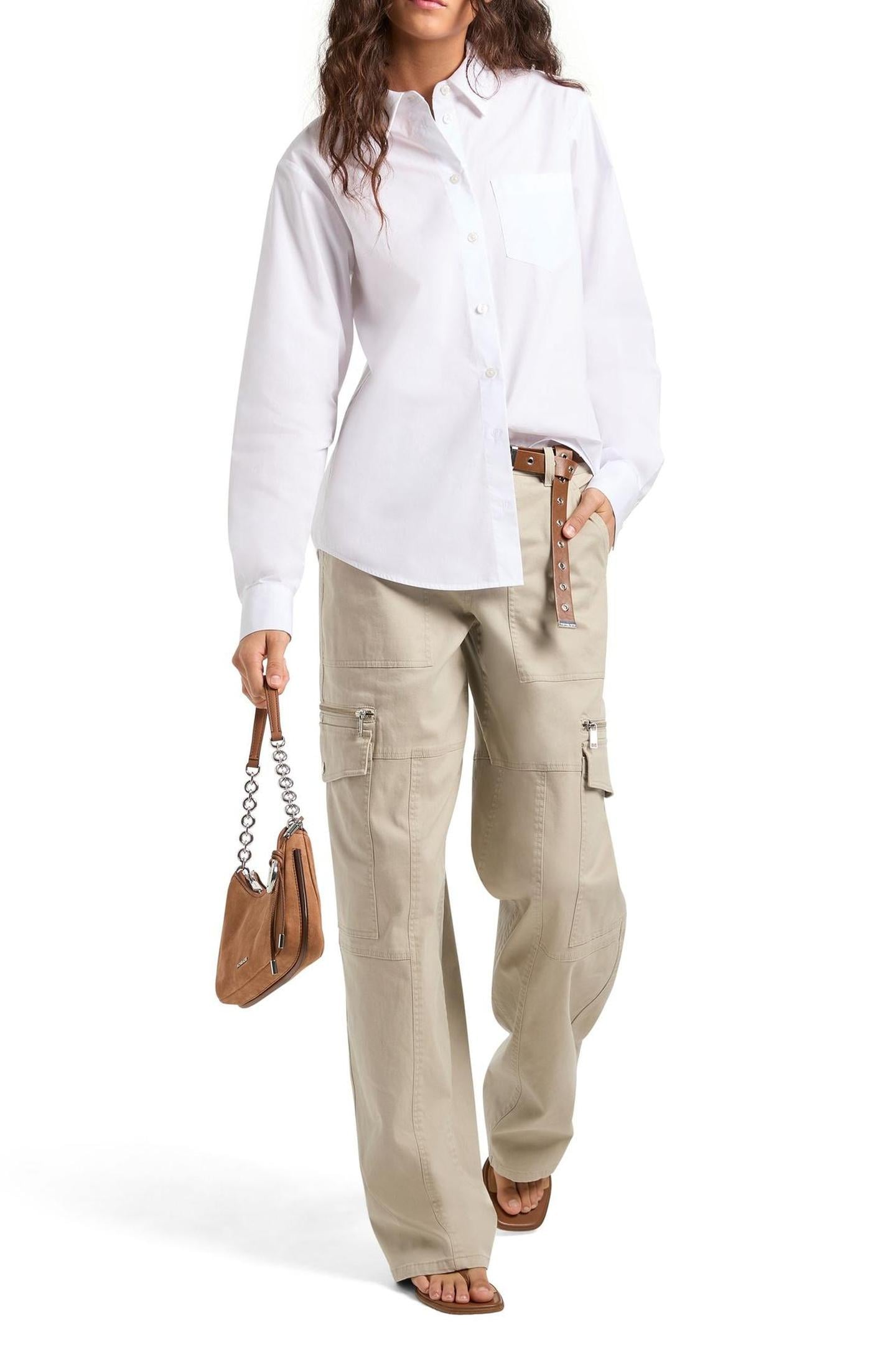POPLIN BUTTON DOWN SHIRT WHITE 1