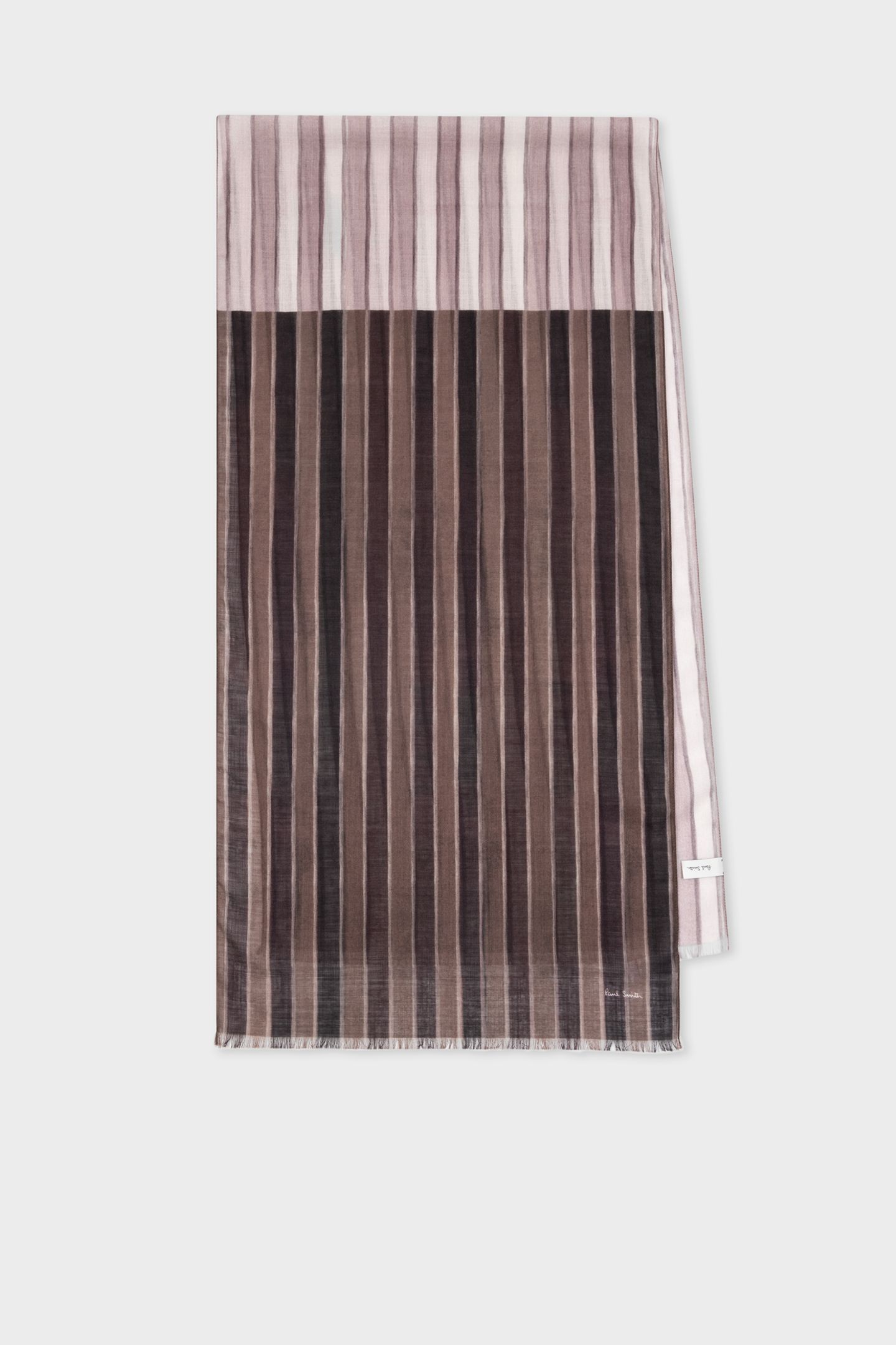 MEN SCARF HANDPAINT STRP PINK 4
