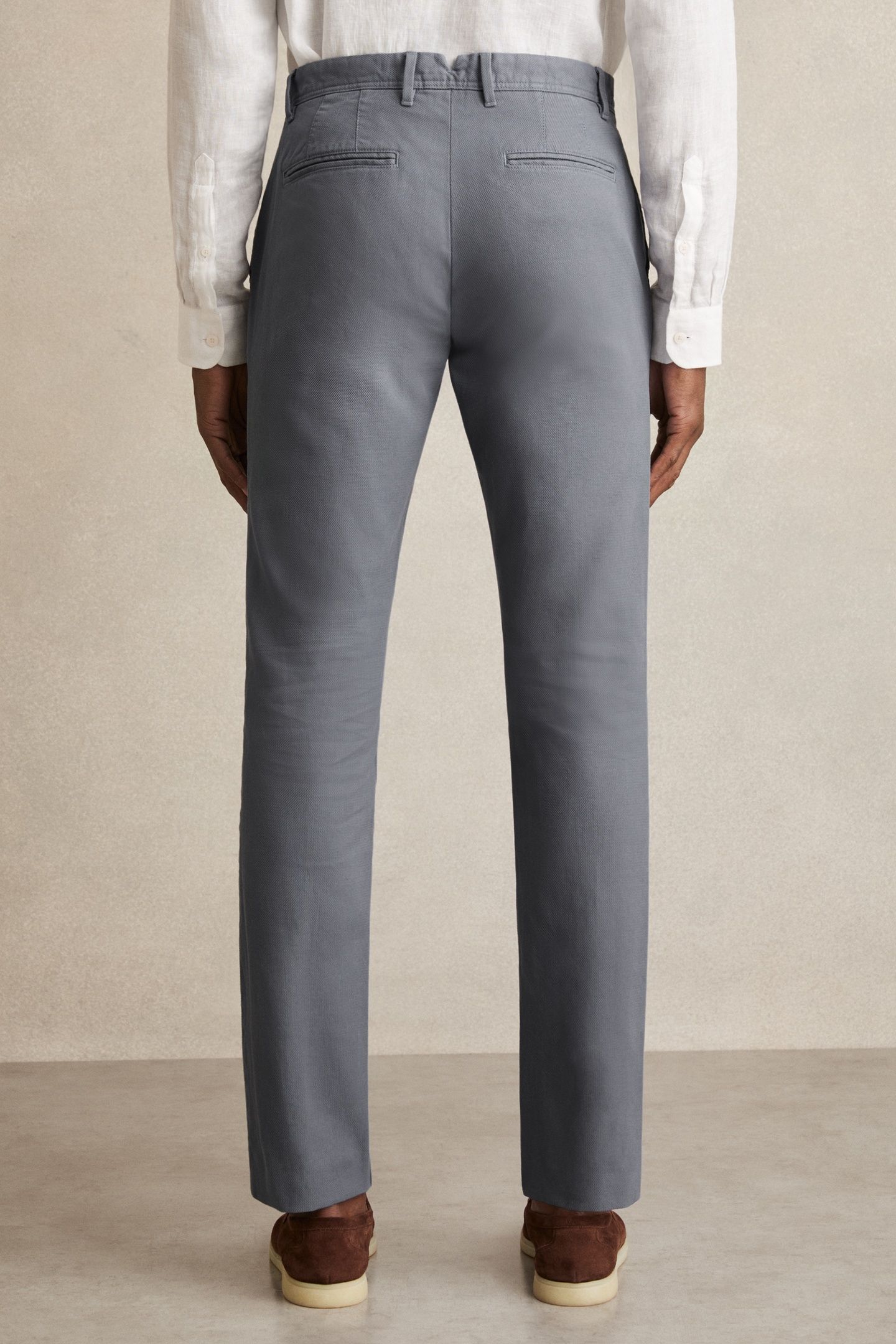 PIQUE CHINO TROUSER AIRFORCE BLUE 2