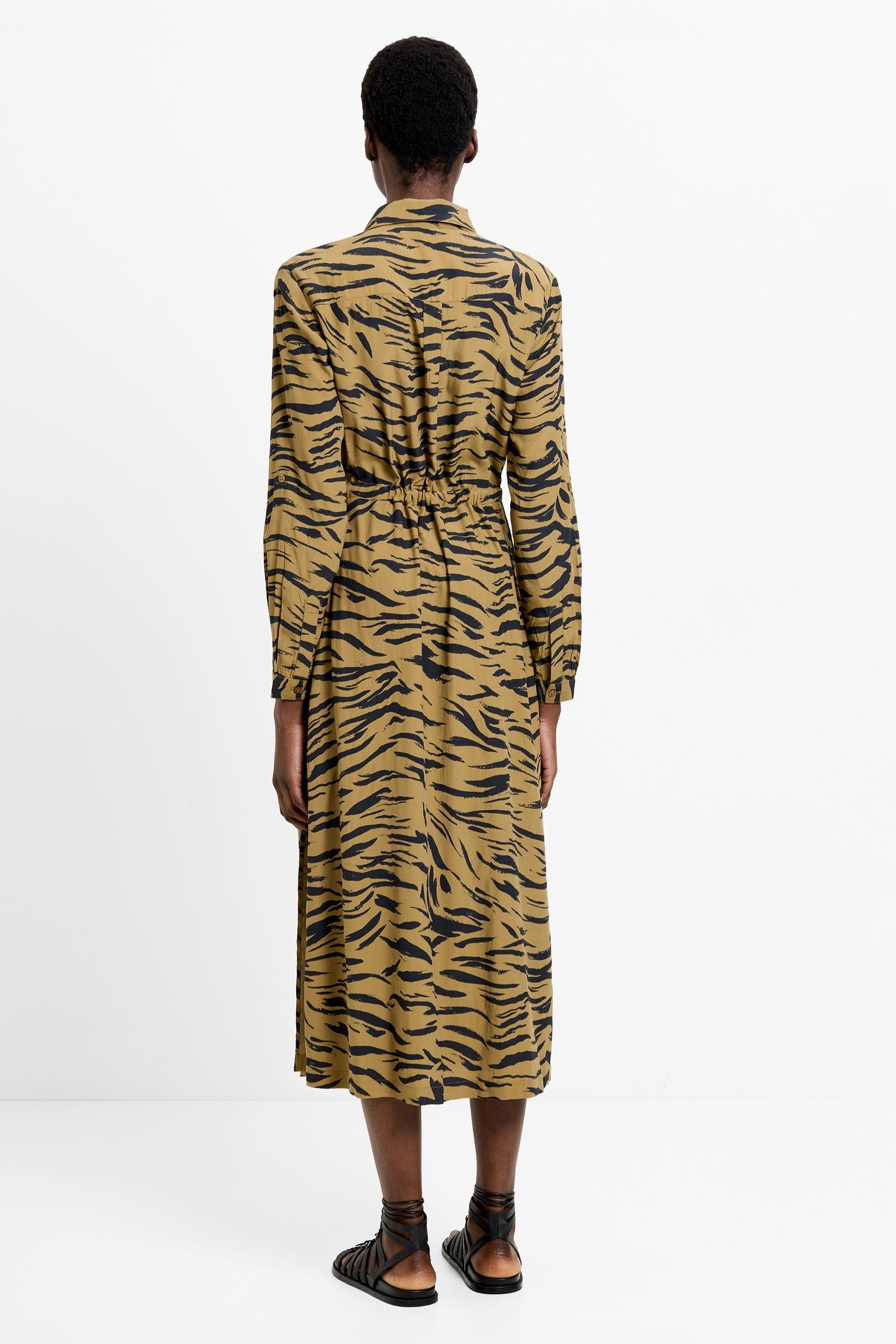 ADELINE DELPHINE SHIRT DRESS GOLDEN OLIVE SIZE [14] GOLDEN O 3