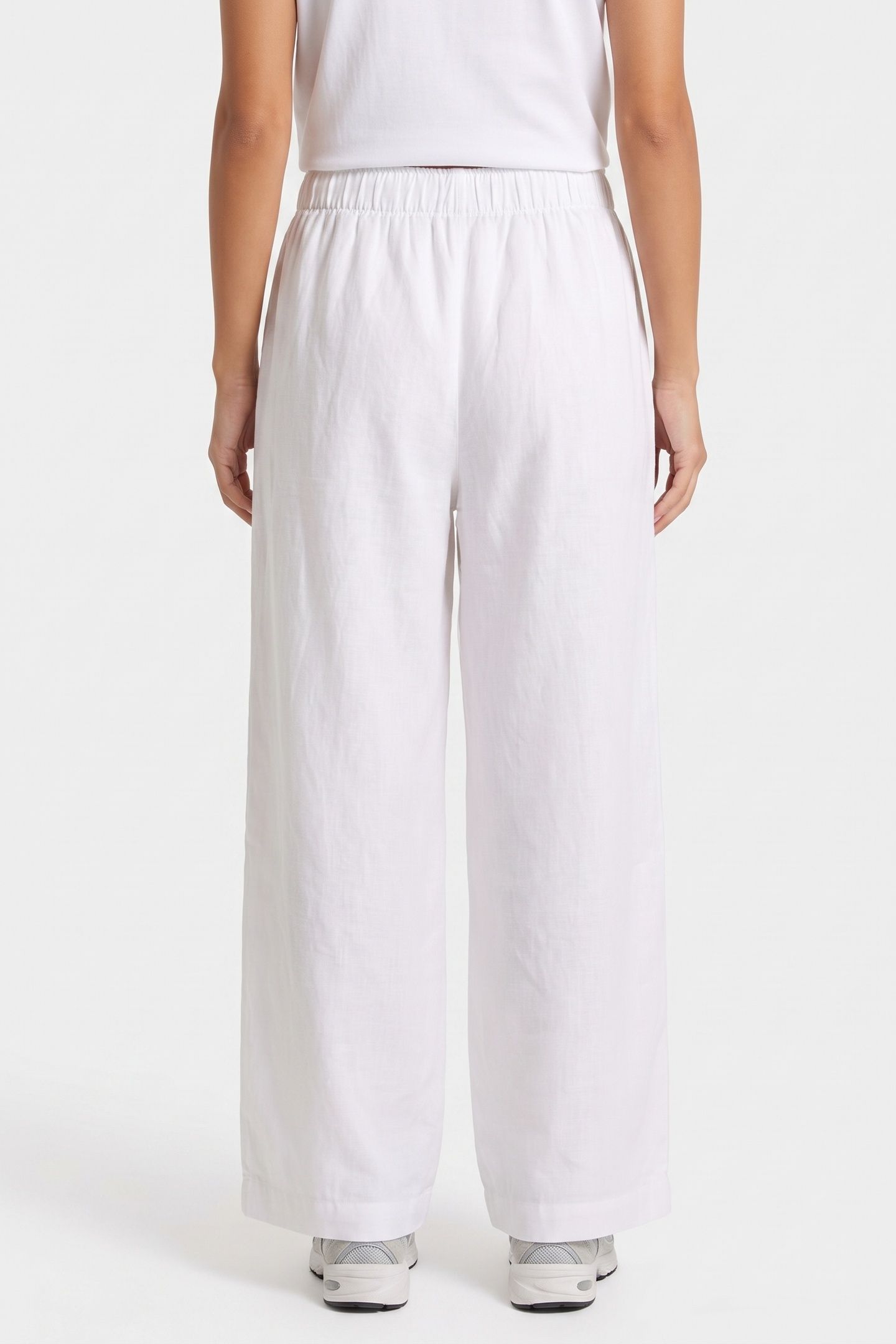 LEMPI LINEN TROUSERS WHITE 2