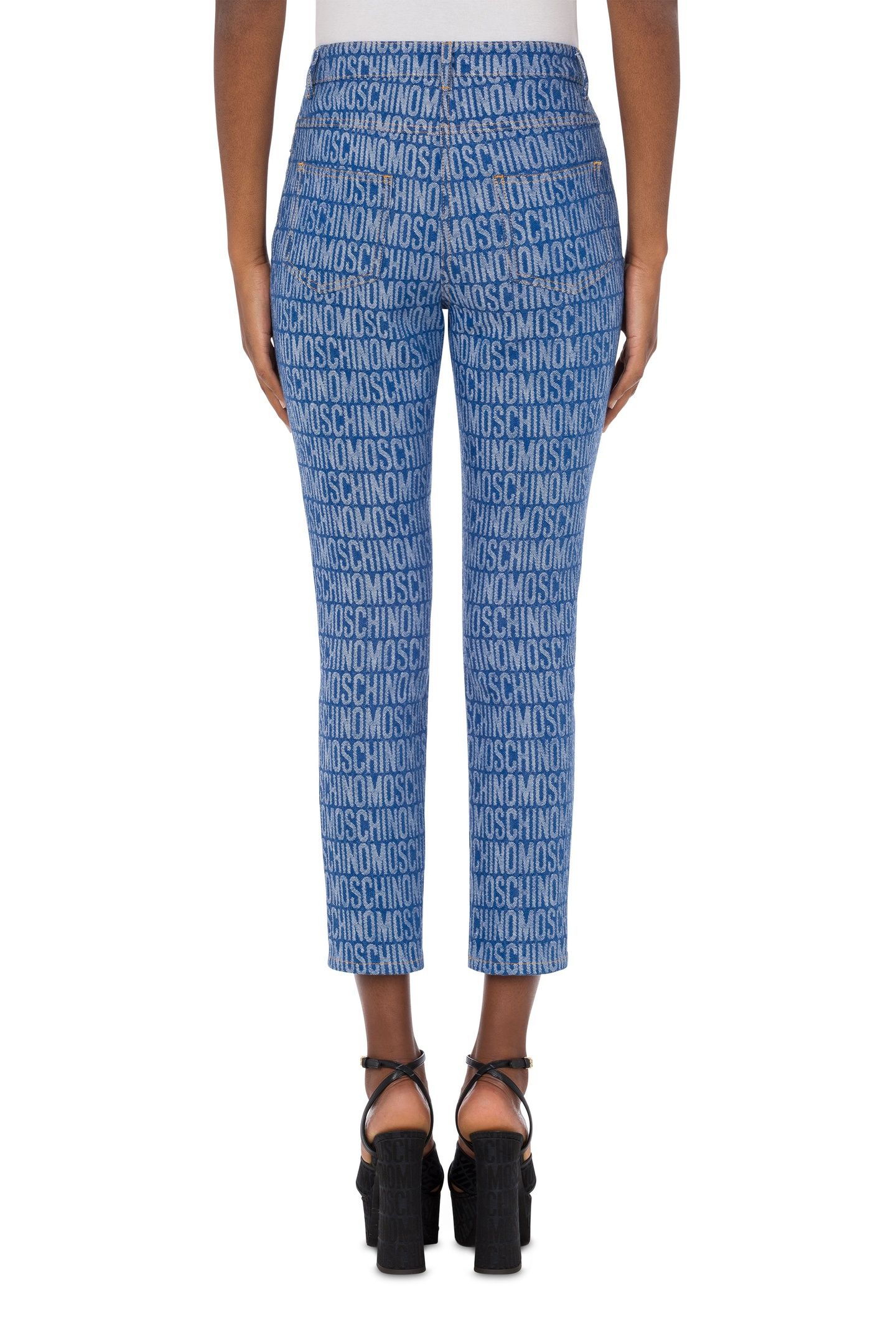 ALLOVER LOGO DENIM TROUSERS BLUE 2