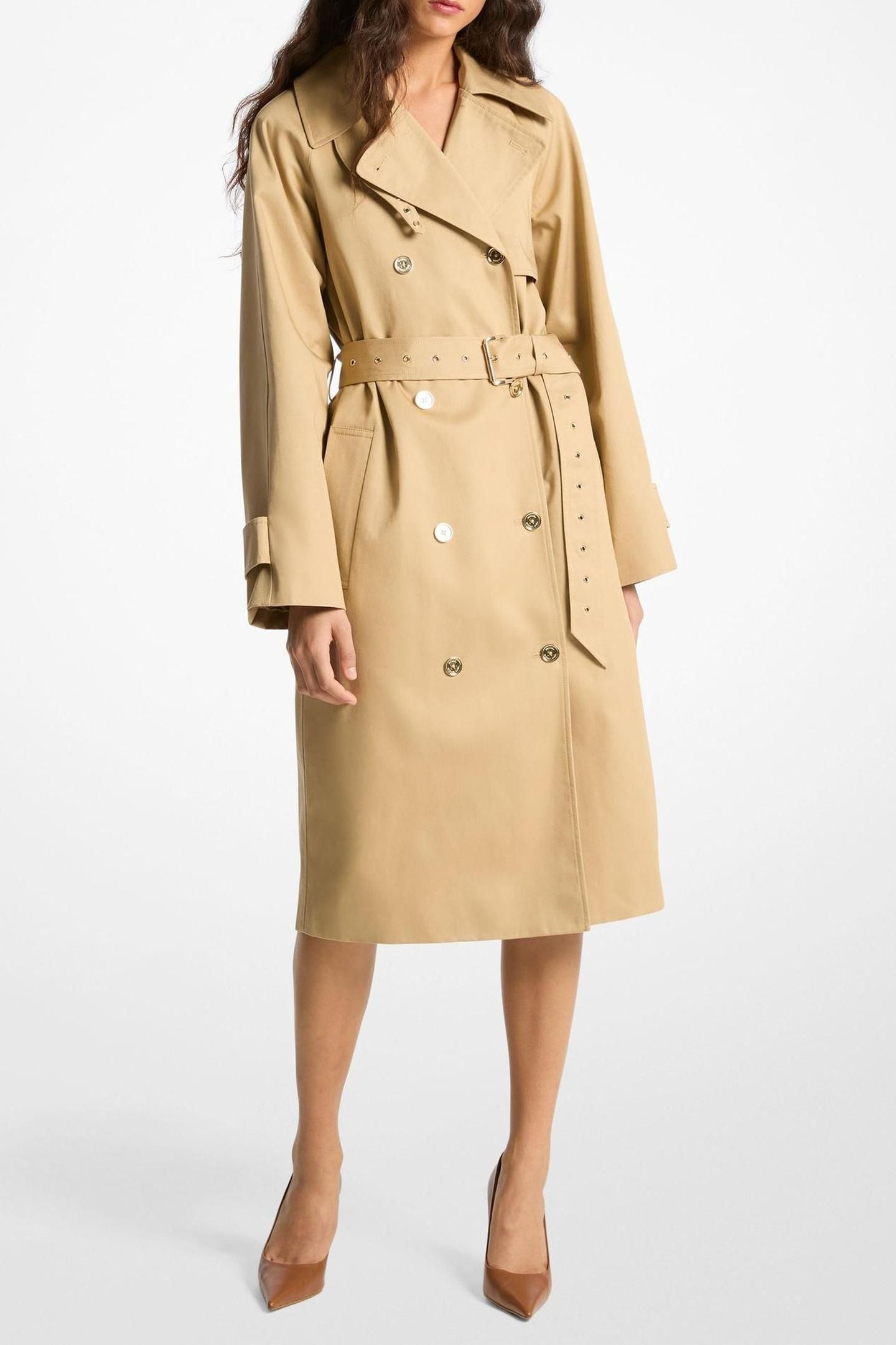 DB OVERSIZE BELTED TRENCH KHAKI 1