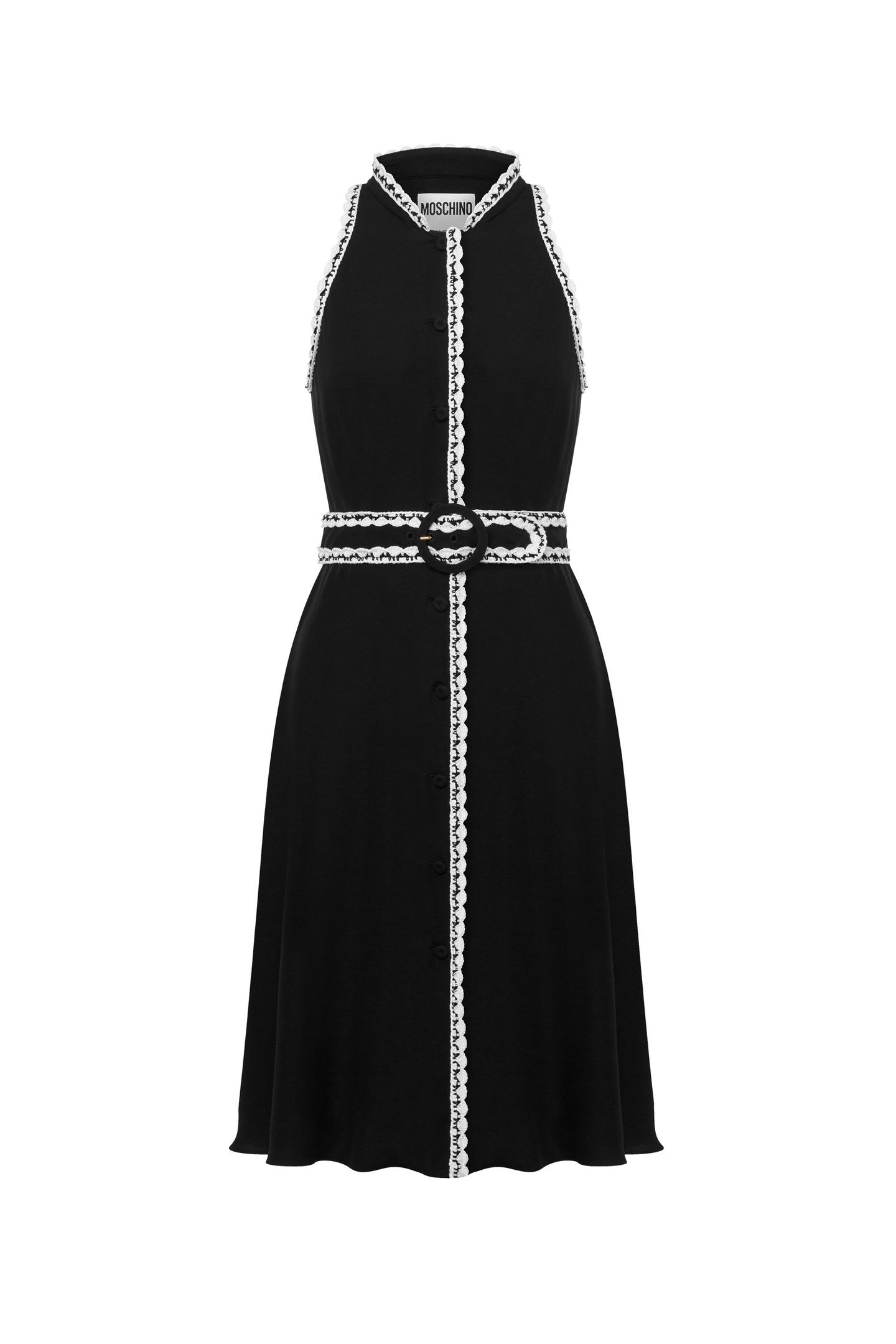 CHARMEUSE DRESS CROCHET DETAILS BLACK 3