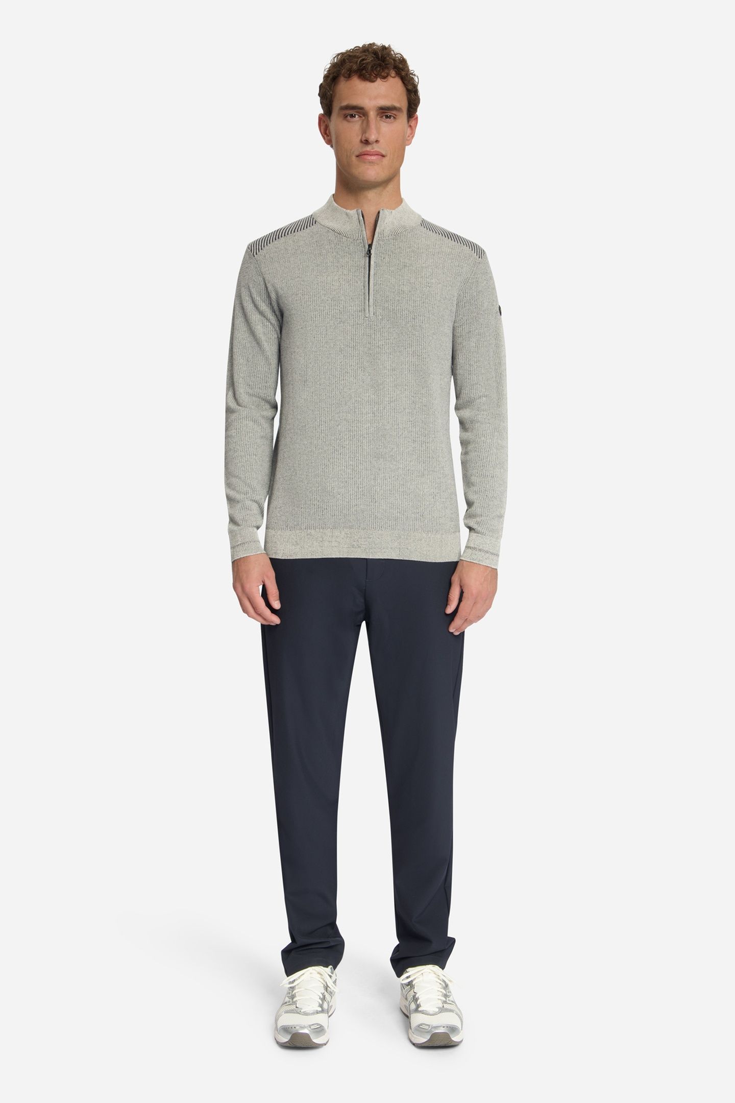 PULLOVER HALF ZIP PLATED STONE 2