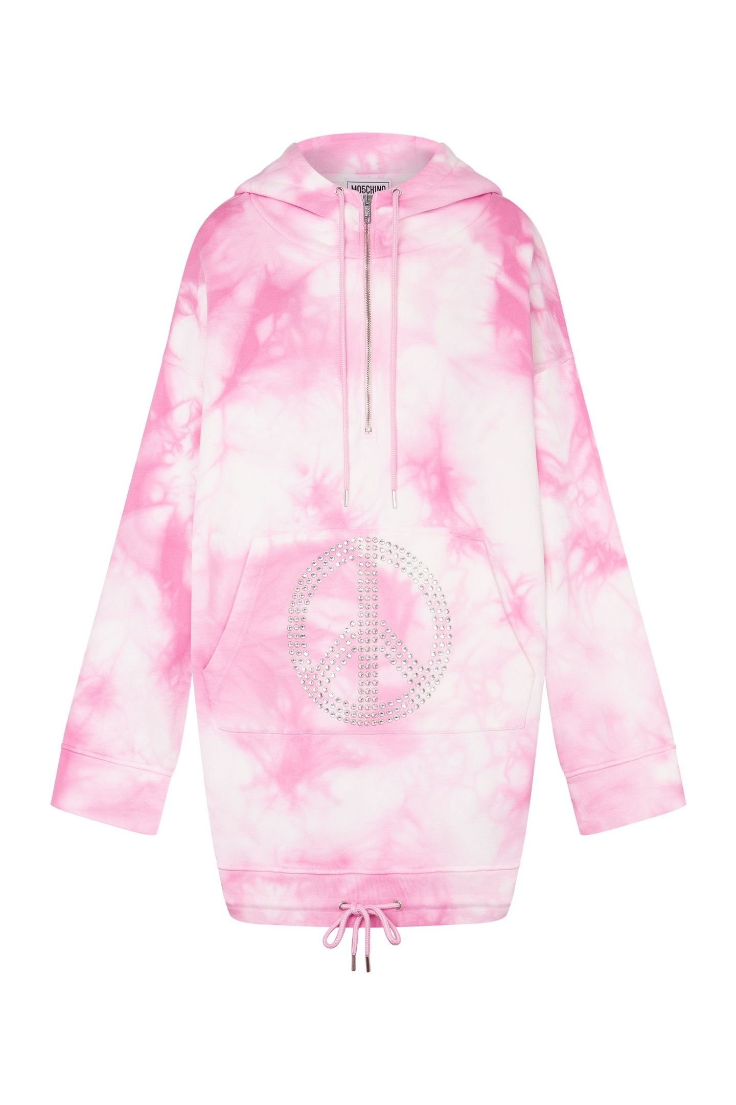 OVERSIZED TIE DYE FLEECE DRESS PINK 3
