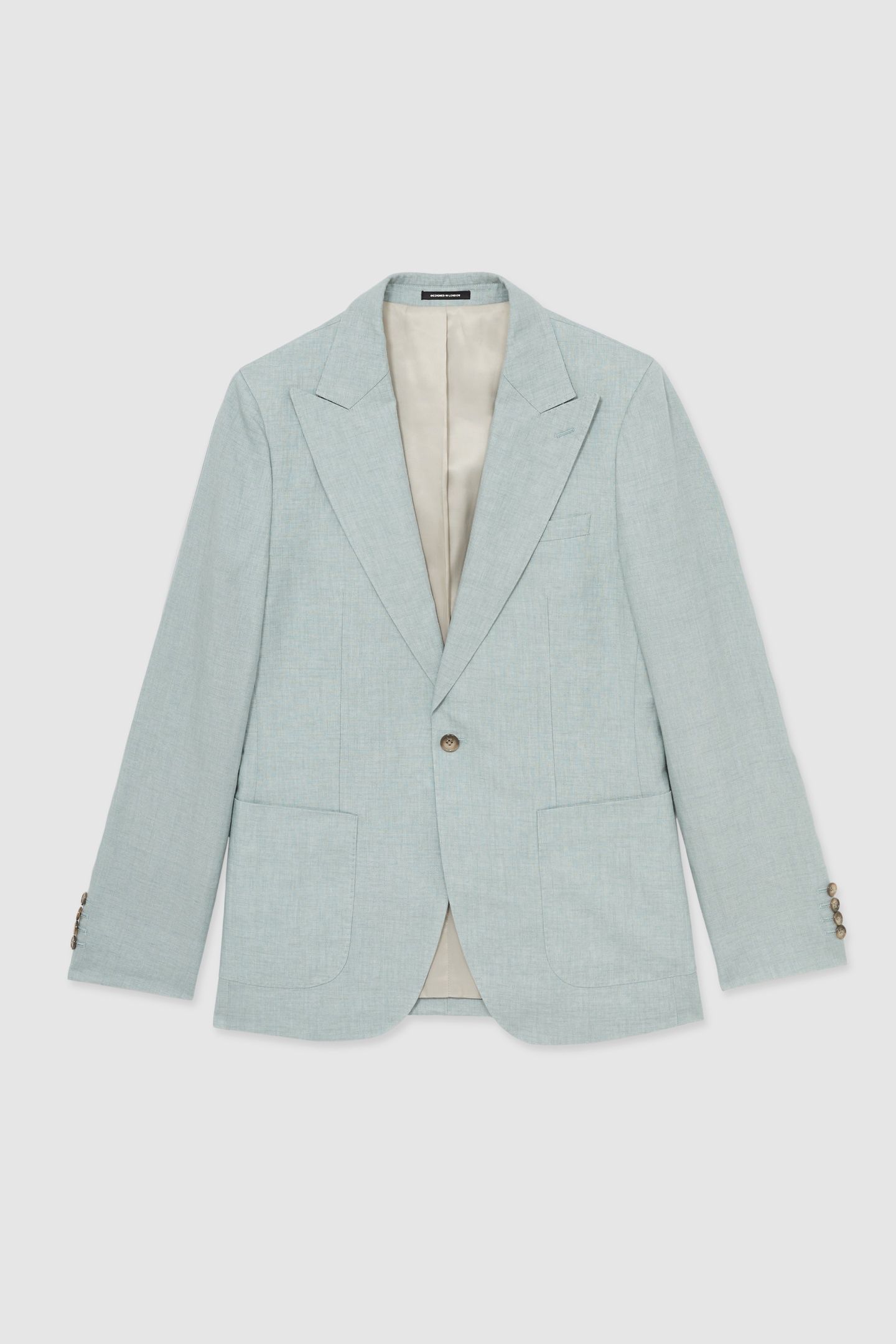 SB 2B NOTCH LINEN BLAZER OCEAN GREEN 4
