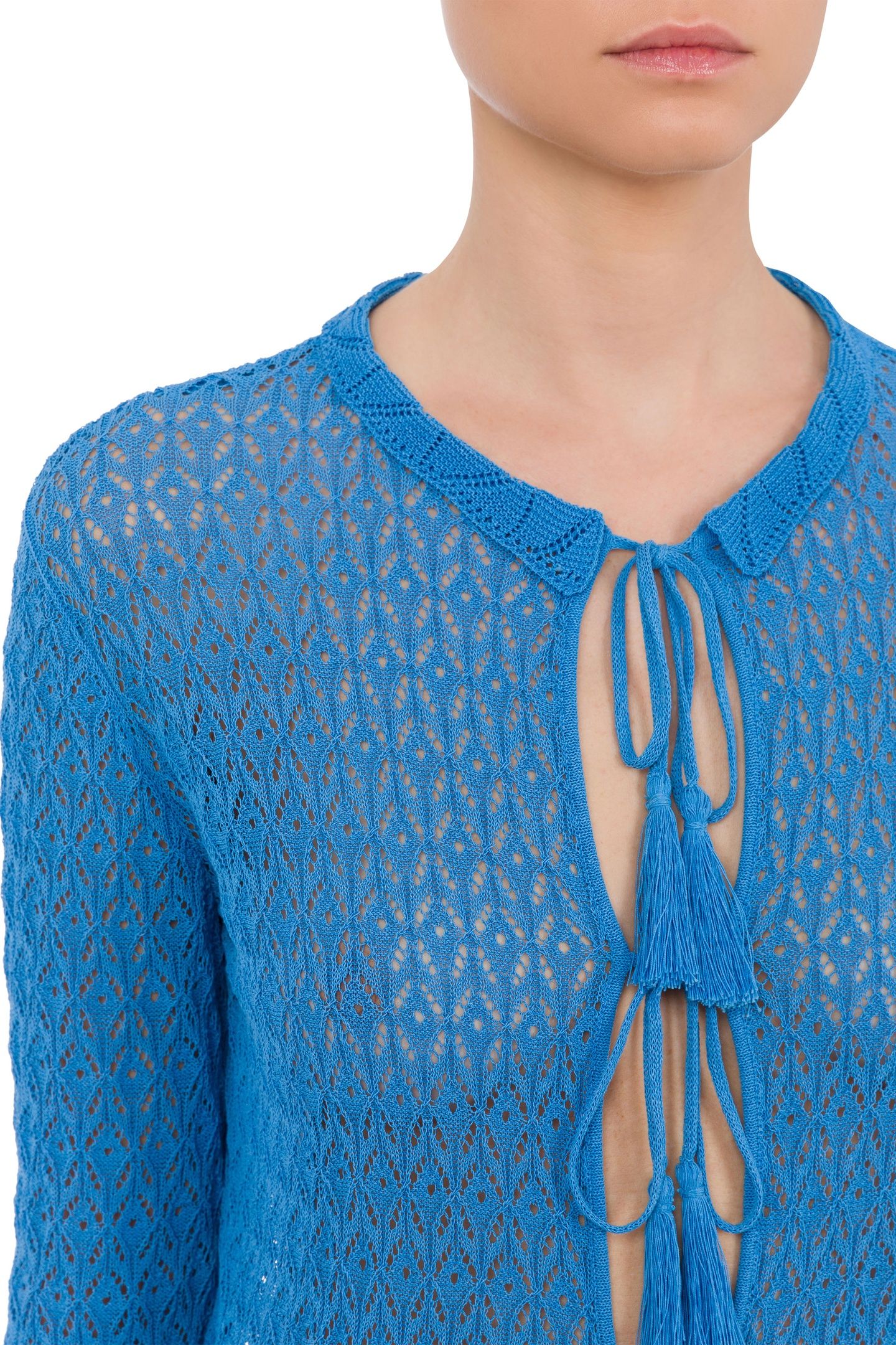 PUNCHED COTTON CARDIGAN BLUE 4