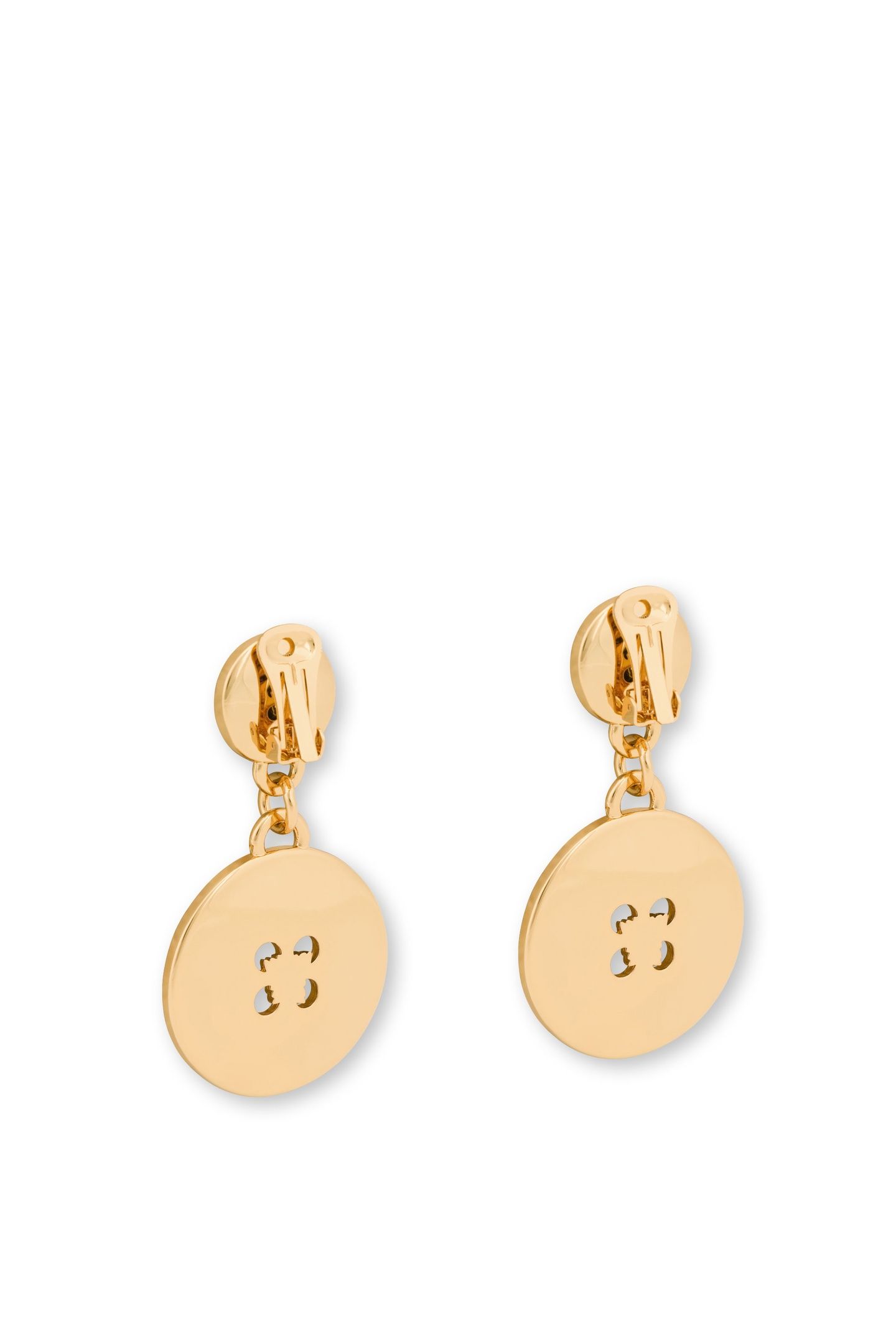 MOSCHINO BUTTONS EARRINGS GOLD 3