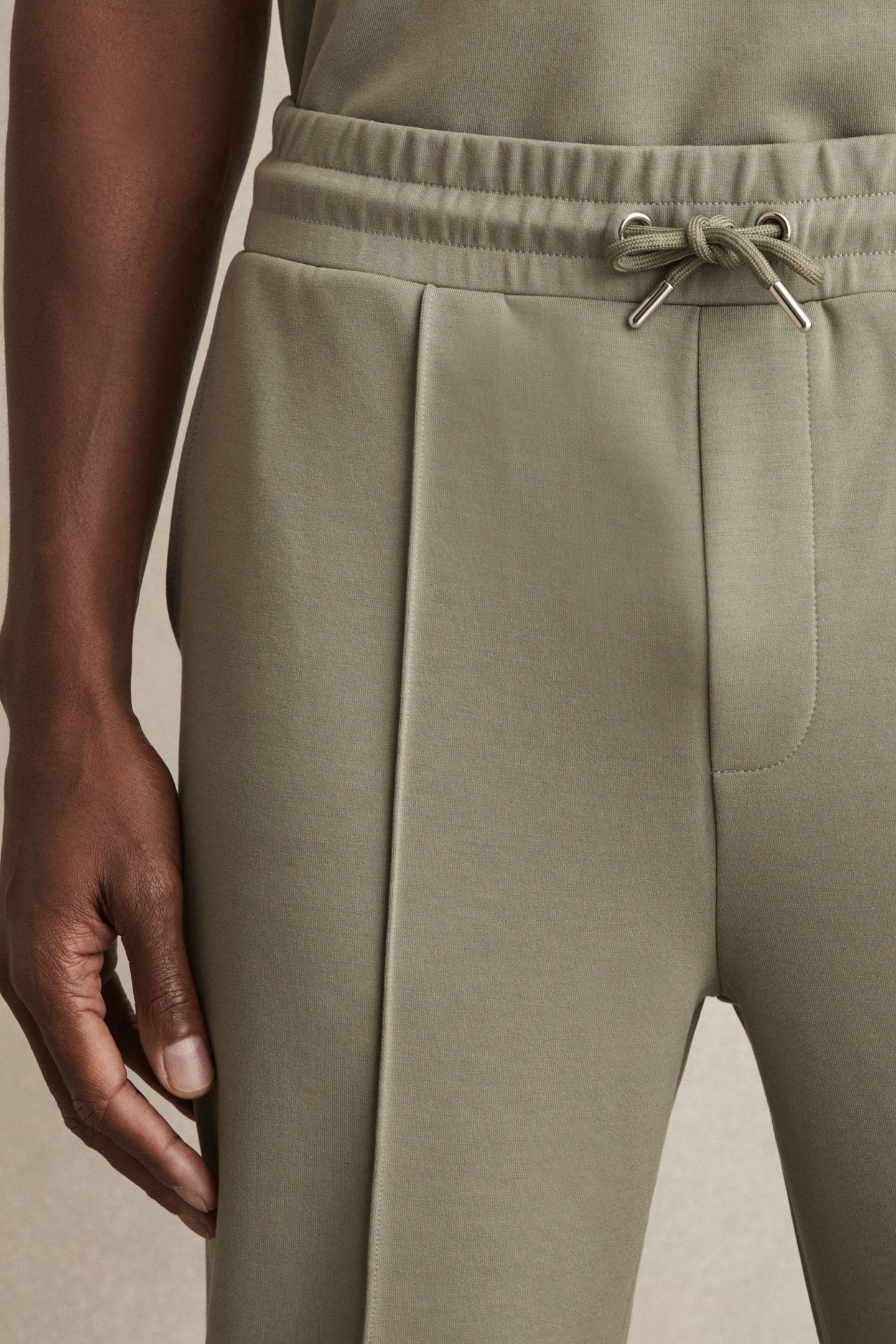 INTERLOCK DRAWSTRING JOGGER SAGE 5