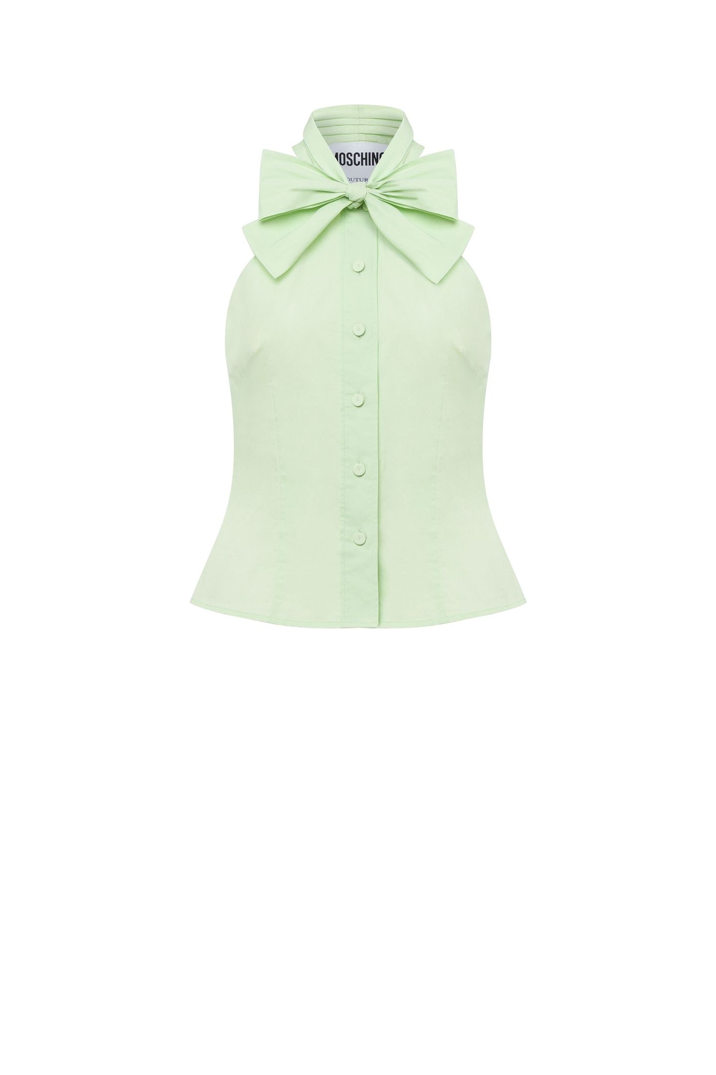 60'S STRETCH COTTON POPLIN TOP GREEN 3