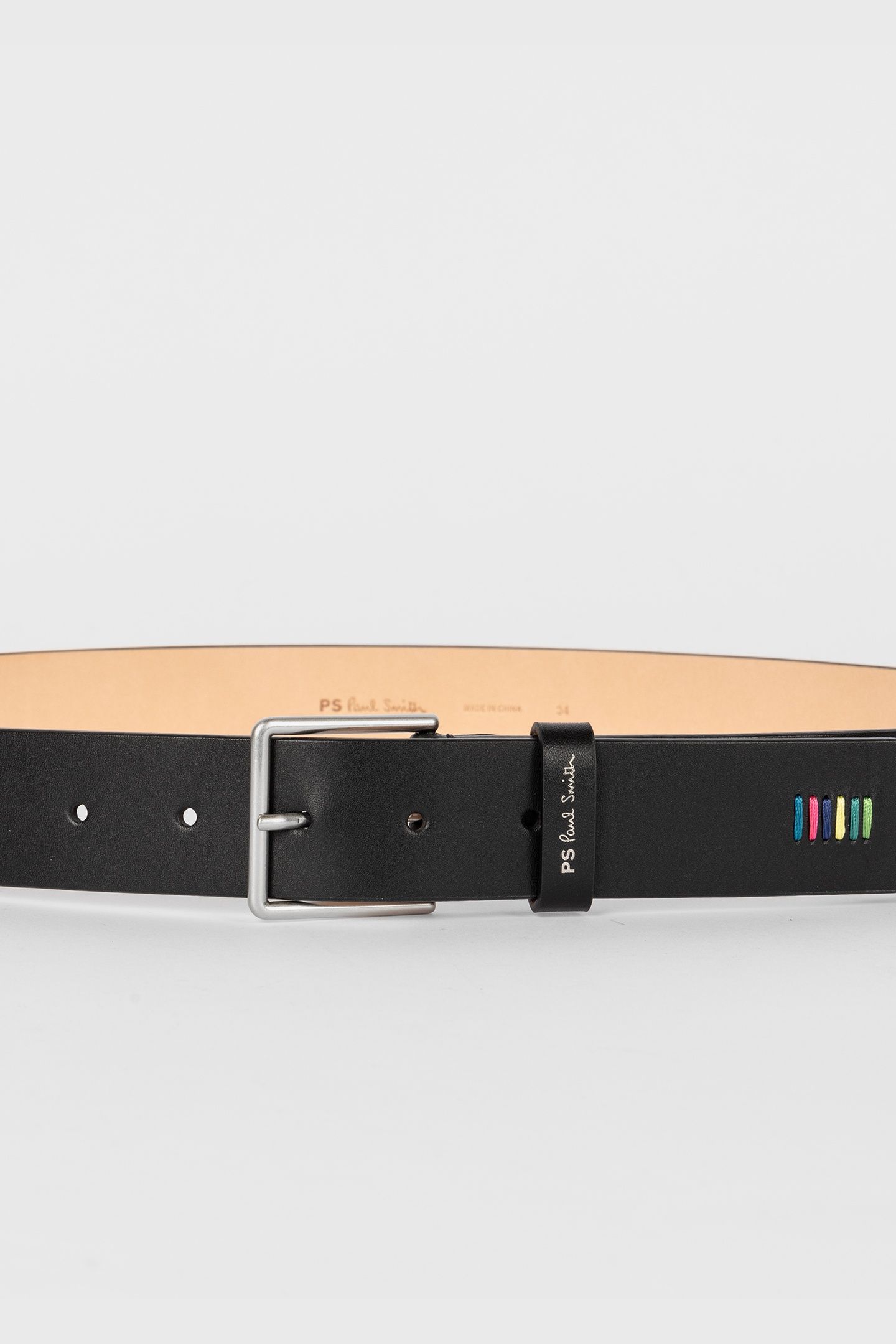 MEN BELT PS STITCH BLACK 8
