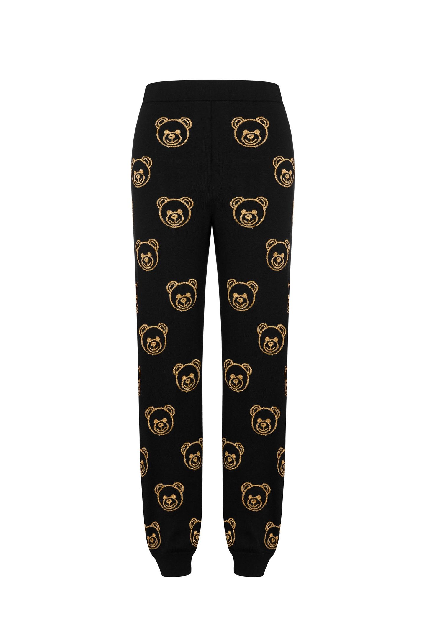 TEDDY BEAR INTARSIA KNITTED JOGGERS BLACK 3