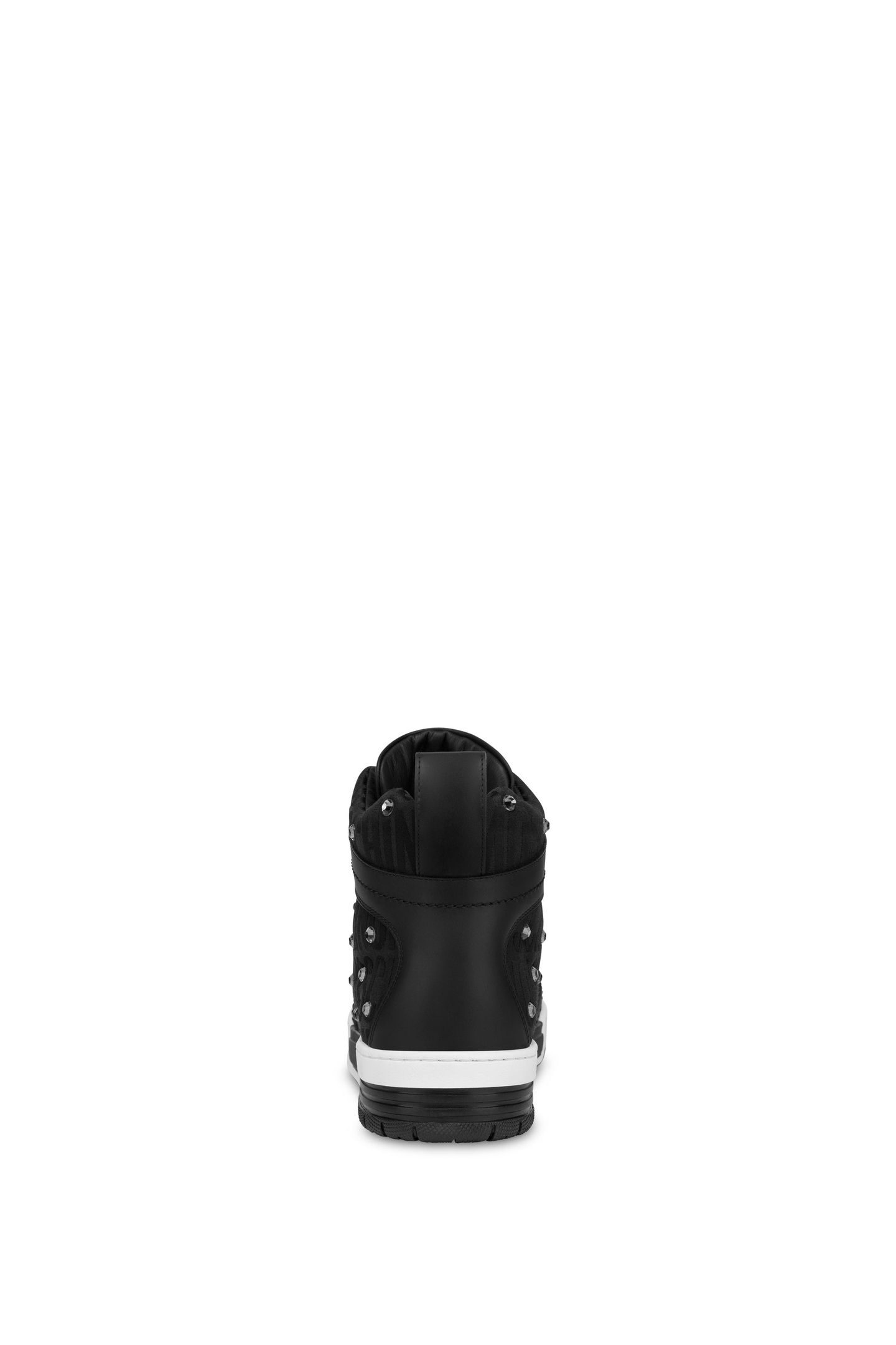 HIGH-TOP SNEAKERS WITH RHINESTONES ALLOVER LOGO BLACK 3