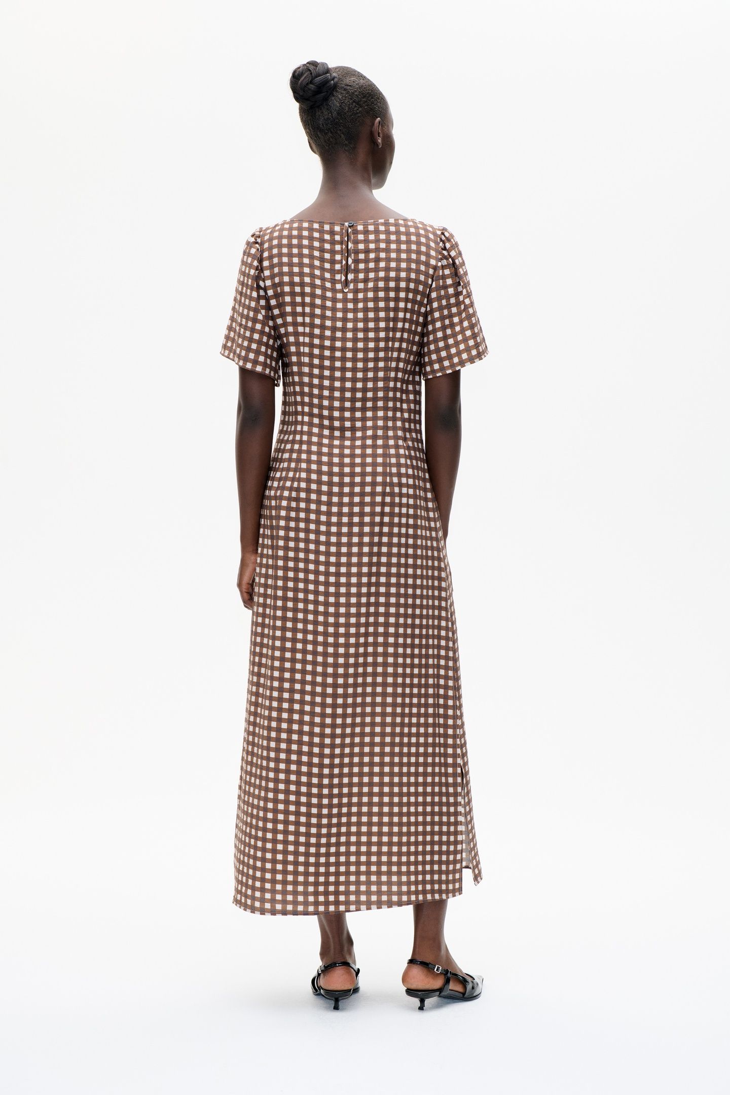 ADALENE DRESS HOT FUDGE CHECK 2
