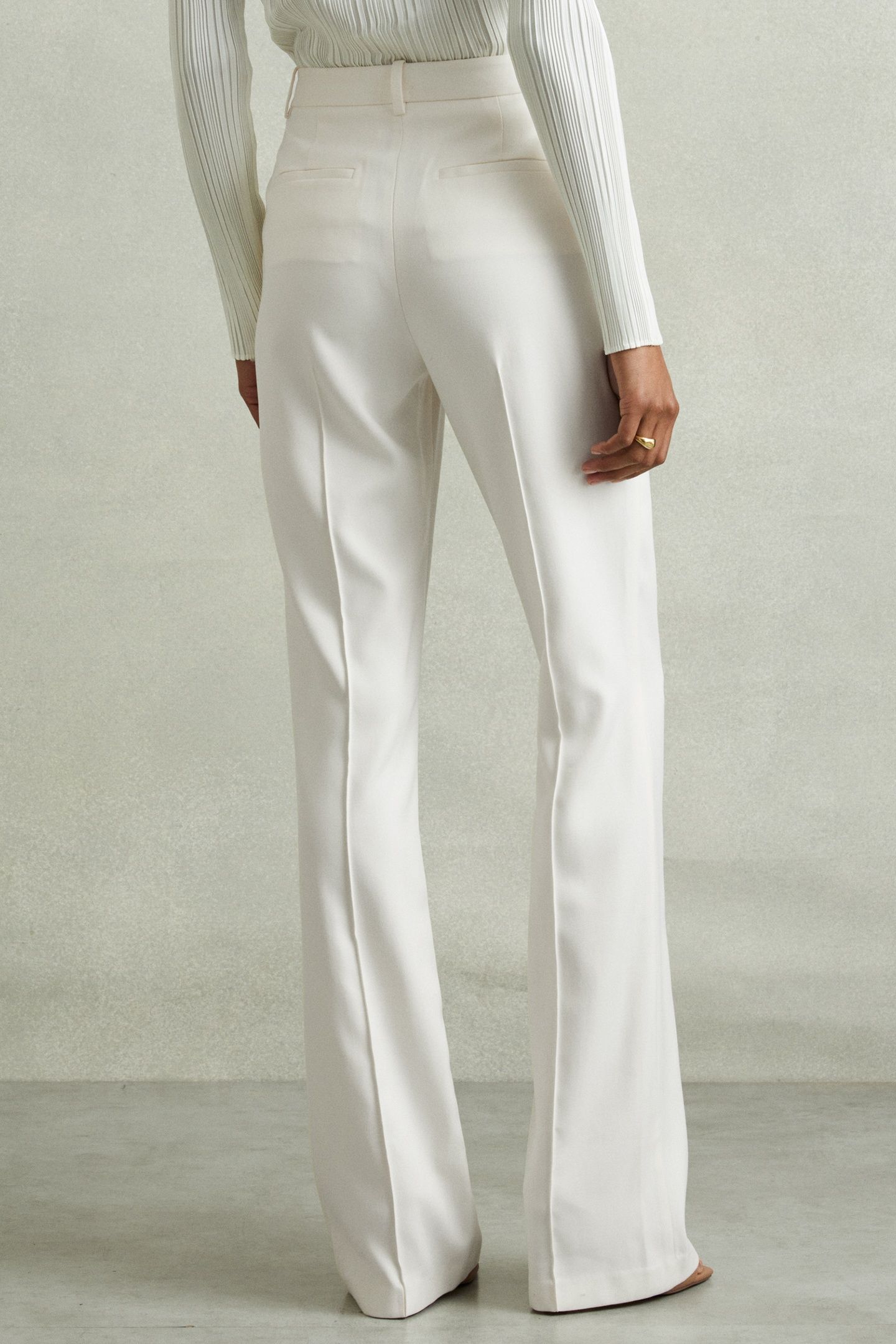 FLARE TROUSER CREAM 4