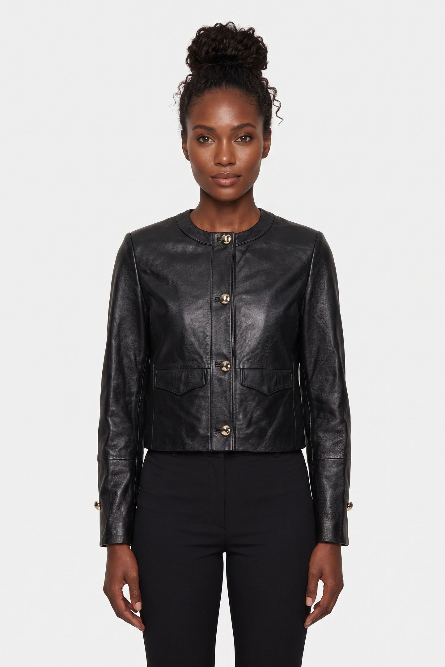 ST ORLA LEATHER JACKET BLACK 1