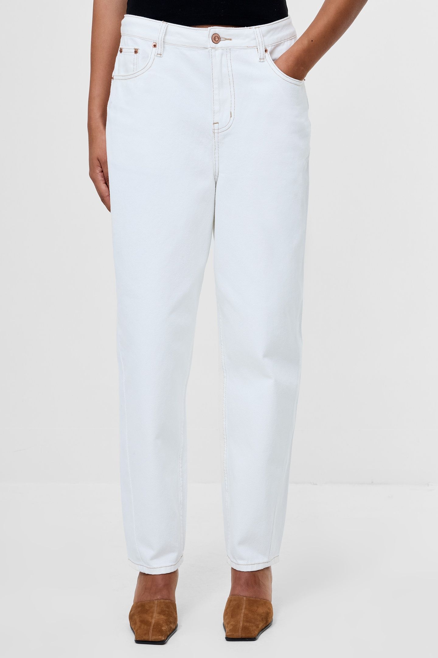 LOREN TWILL BARREL LEG DENIM ARCTIC WHITE 2