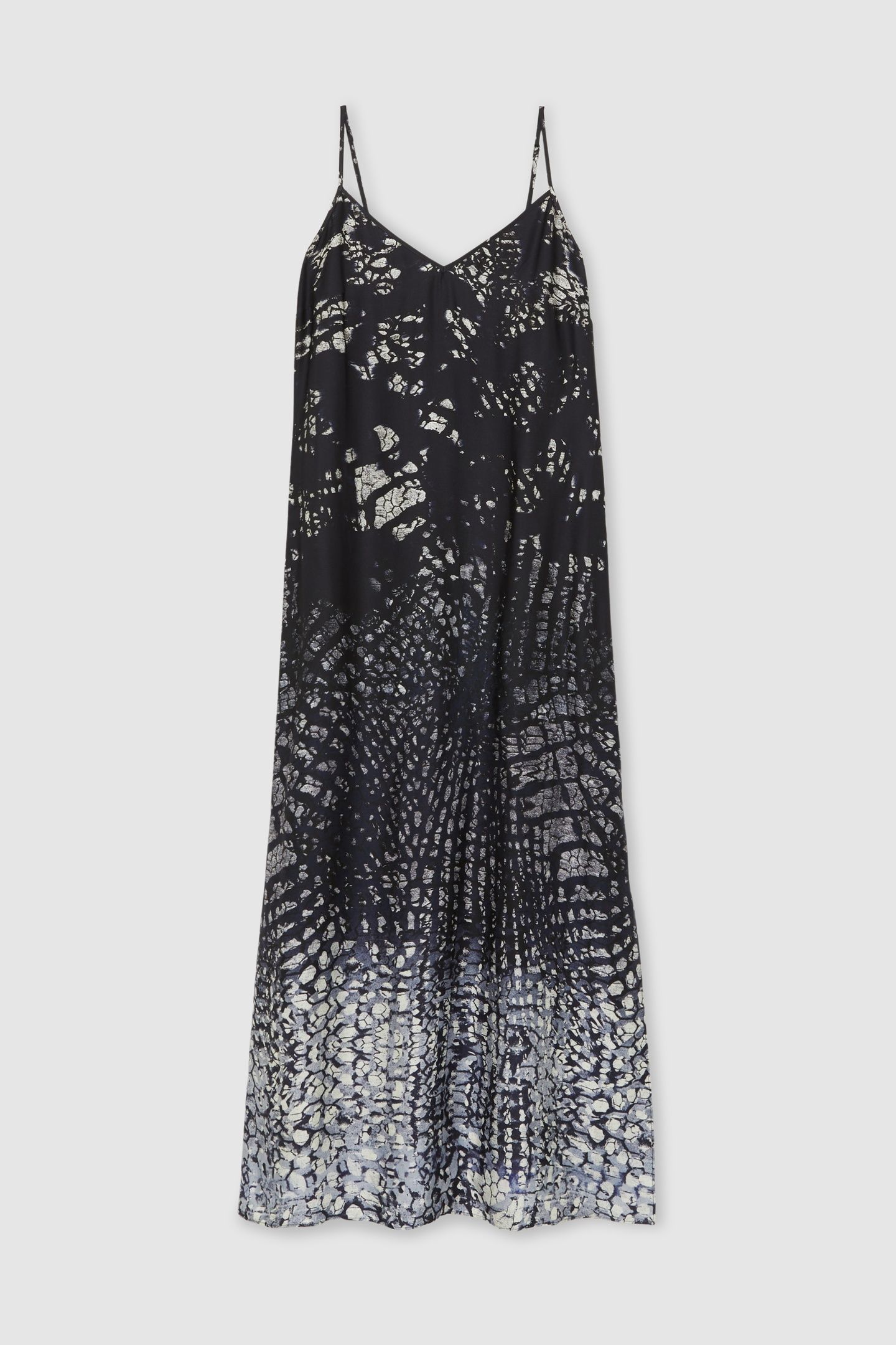 PRINTED SLIP DRESS NAVY 4