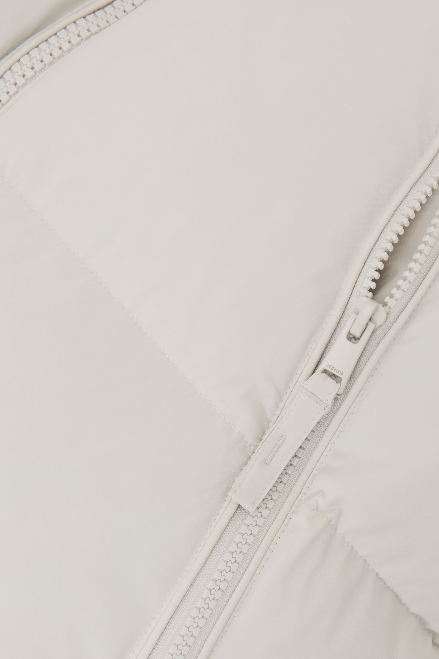 QUILTED ZIP THROUGH PUFFER GILET LIGHT STONE 5