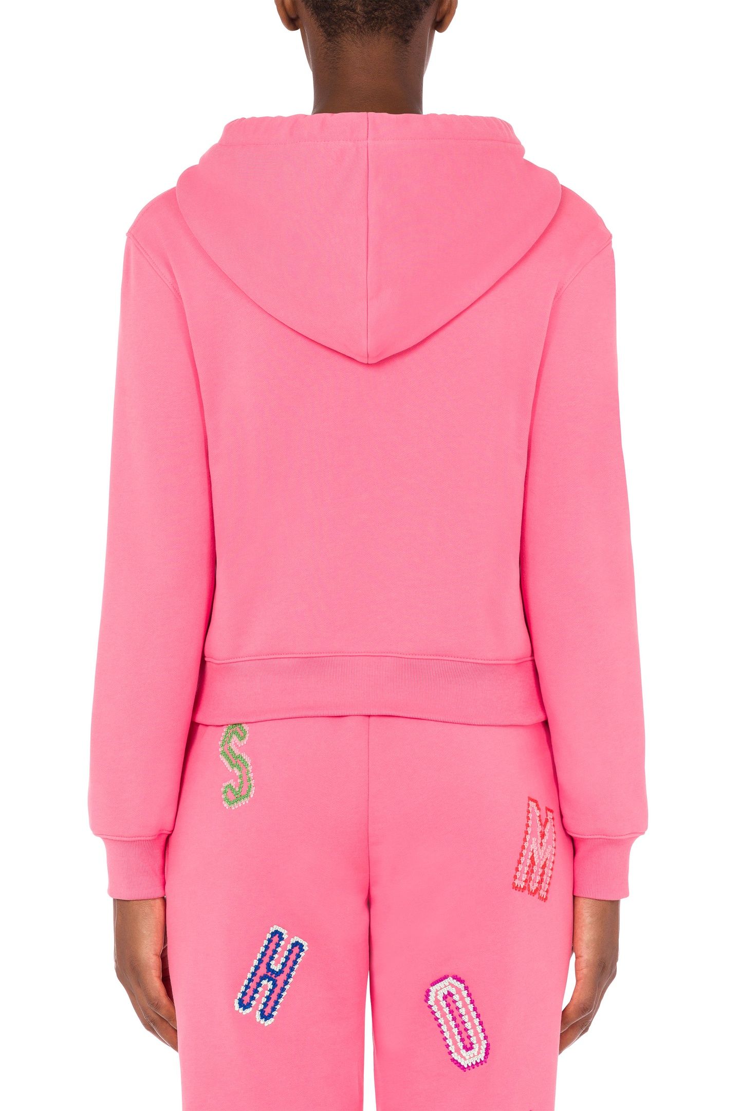ORGANIC COTTON CROCHET LOGO SWEATSHIRT PINK 2