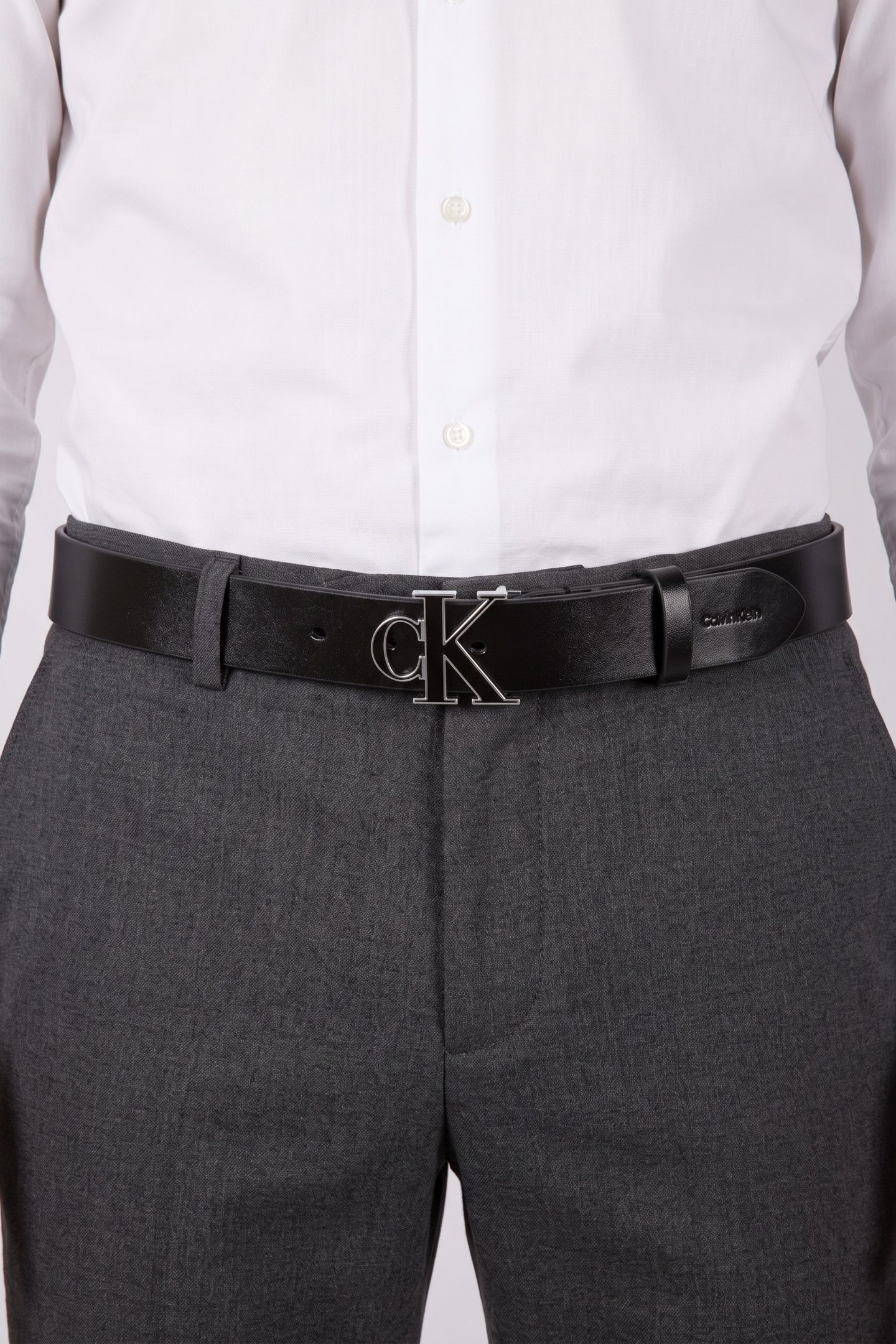 ROUND BUCKLE 30MM BELT BLACK/ANTIQUE NICKEL 4