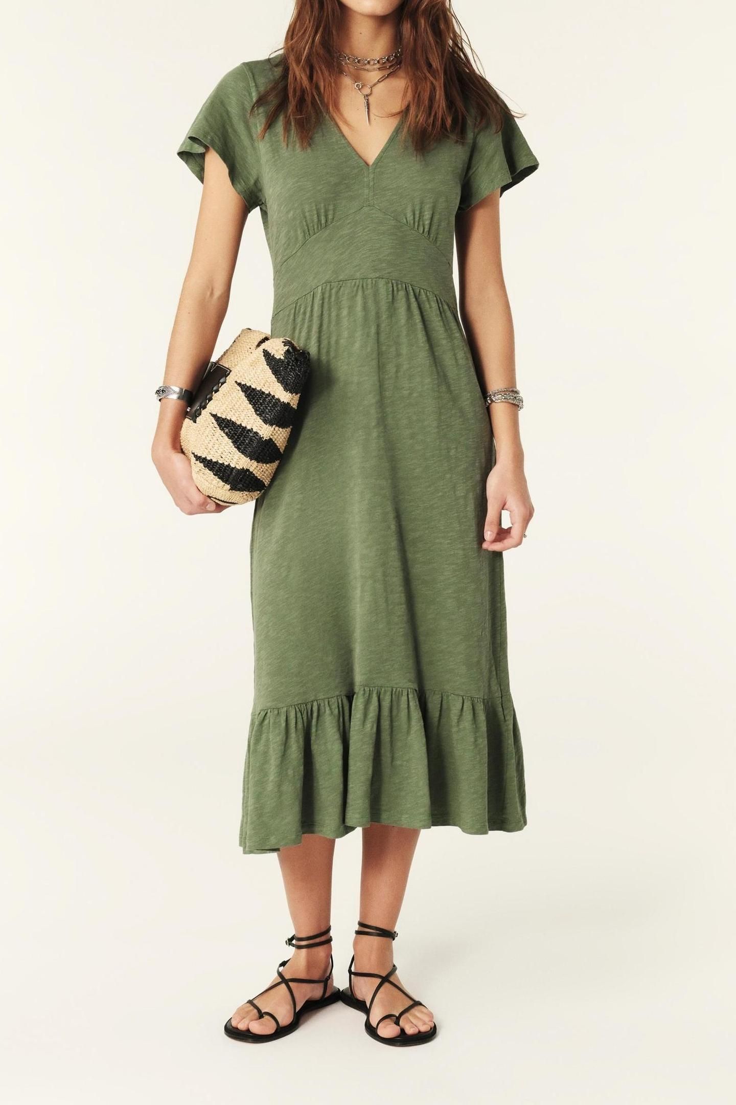 MID-LENGTH DRESS KAKI 1