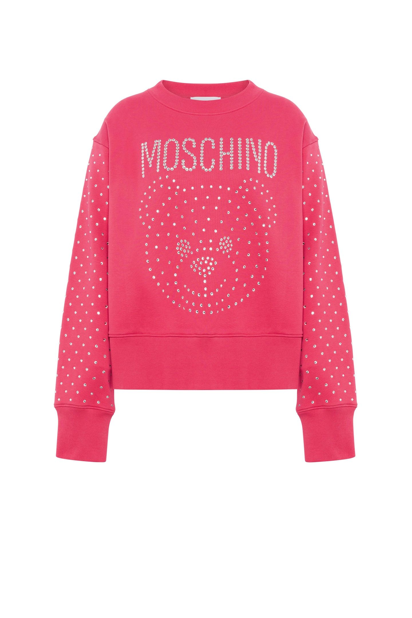 CRYSTAL TEDDY BEAR ORGANIC COTTON SWEATSHIRT PINK 3