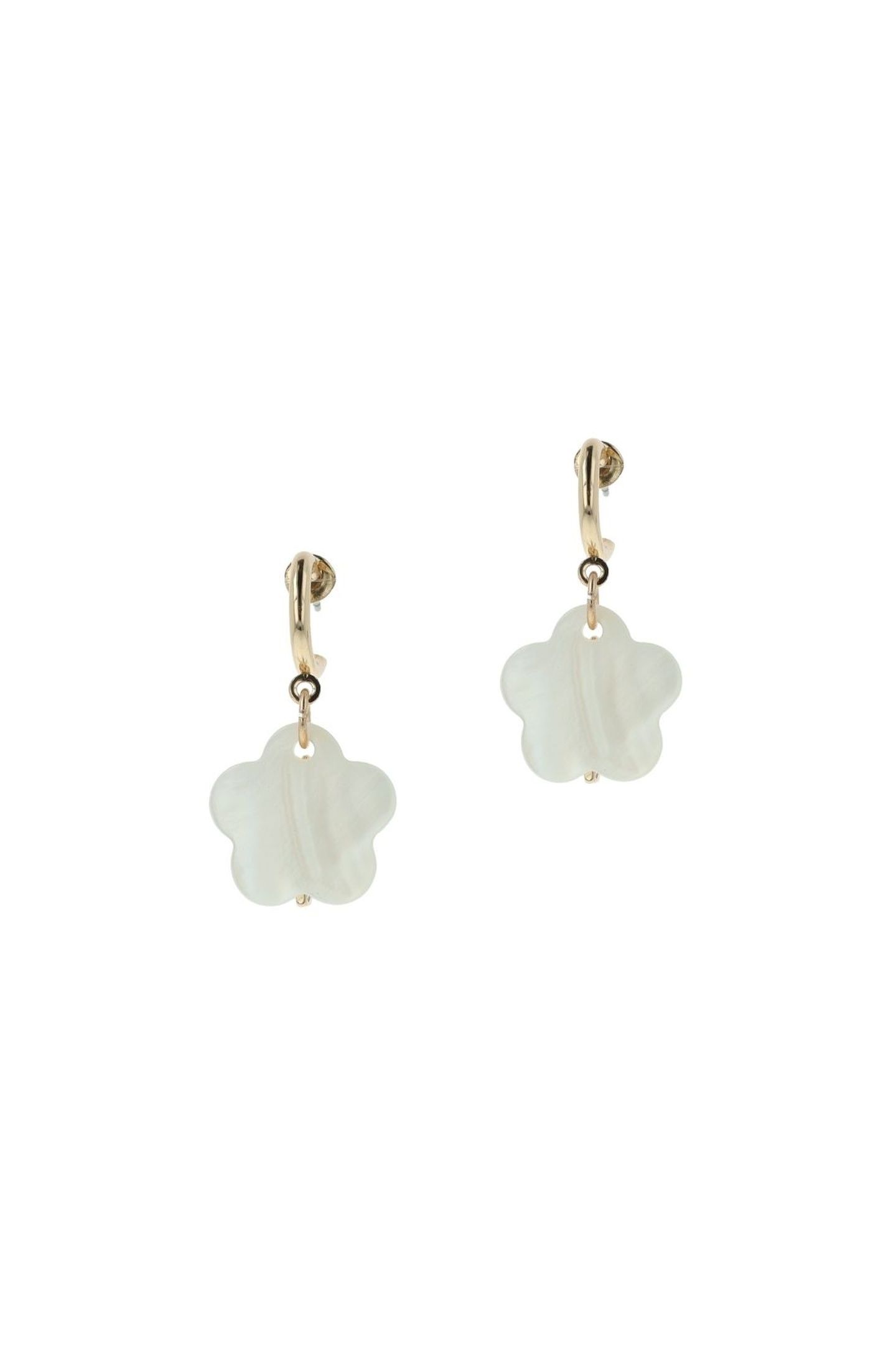 FLOWER SHELL EARRINGS WHITE 2