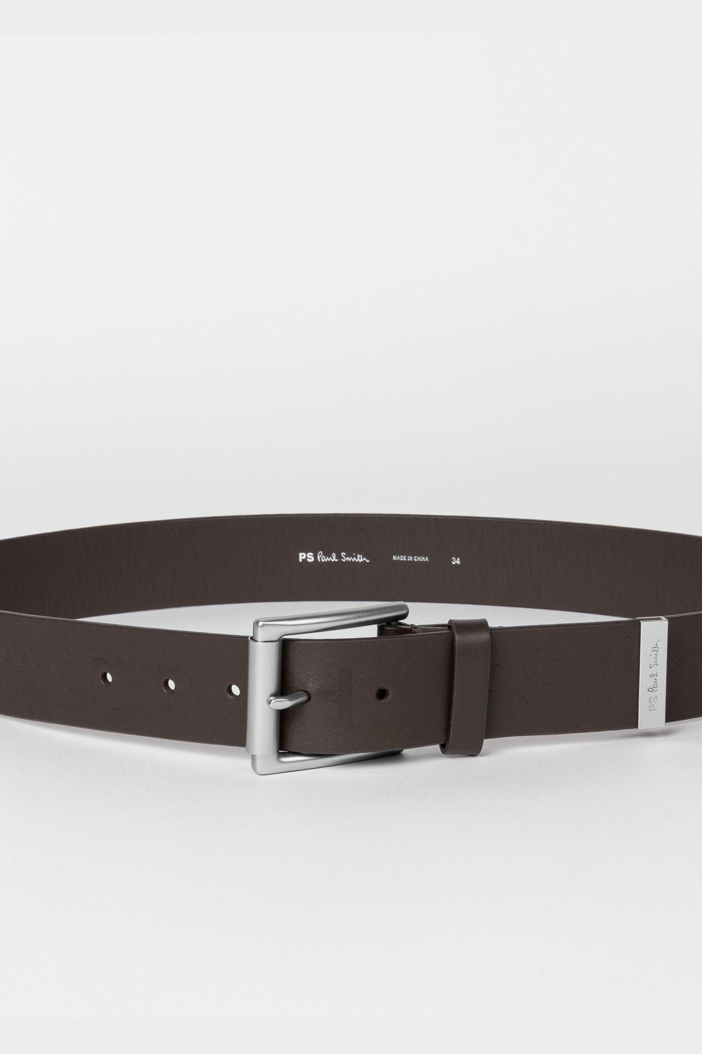 MEN BELT PS CLIP CHOCOLATE 1