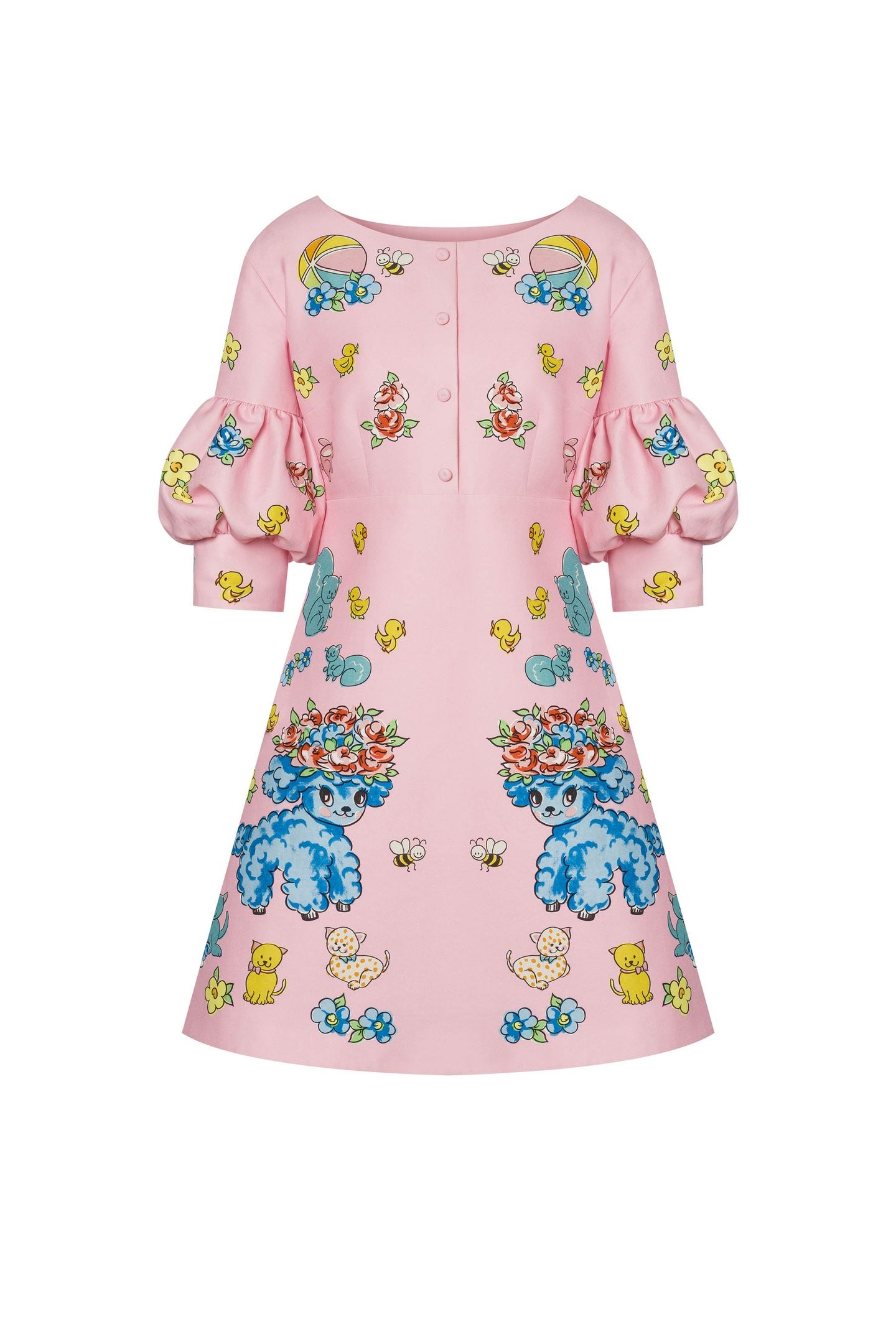 CALICO ANIMALS DUCHESSE DRESS PINK 3
