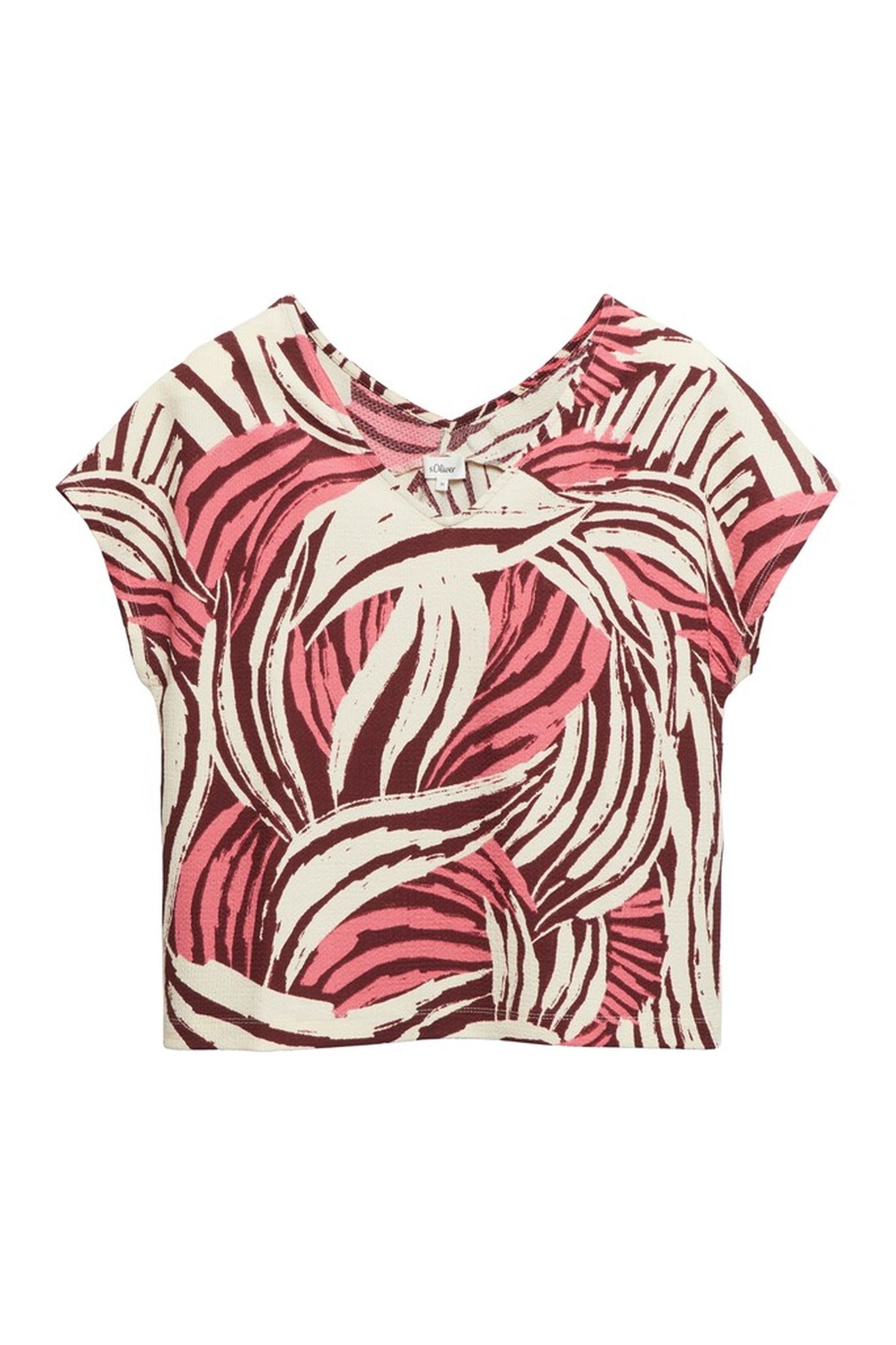 S.OLIVER T-SHIRTS PINK BURGUNDY 4