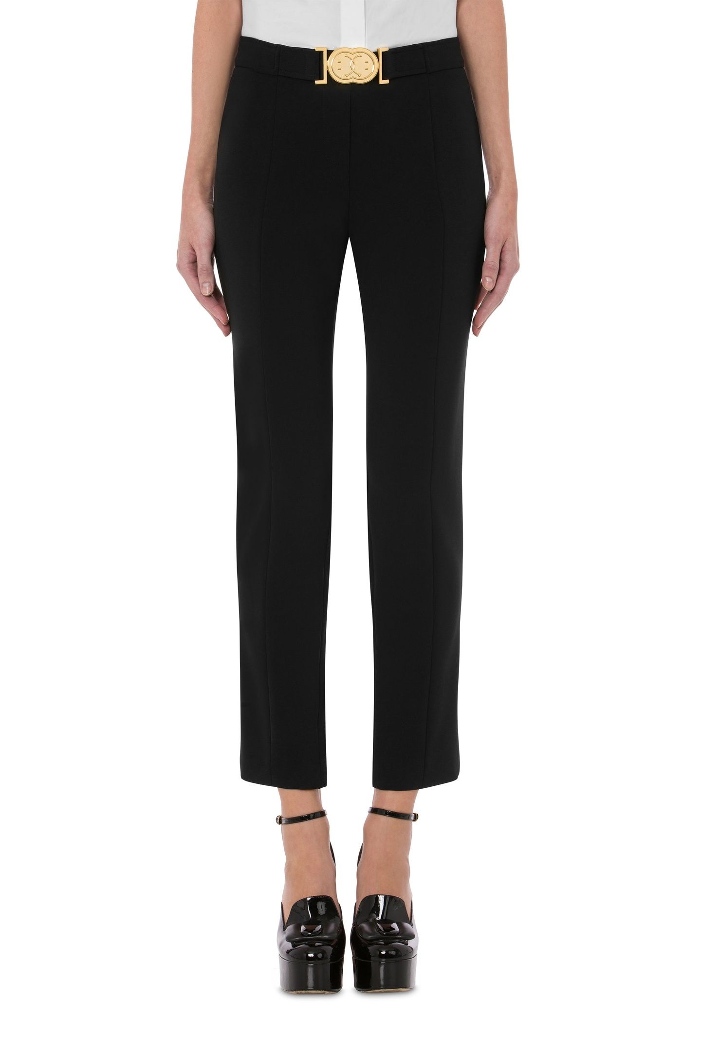 DOUBLE SMILEY® CRÊPE TROUSERS BLACK 1