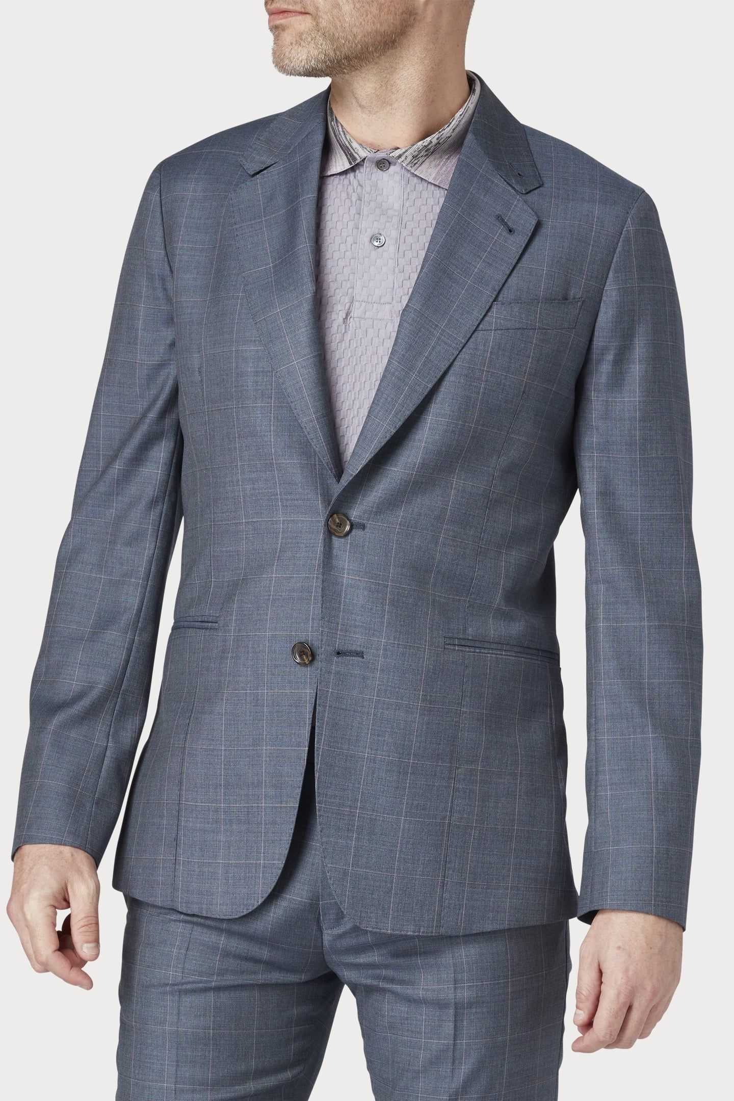 GENTS 2 BTN JACKET GREYISH BLUE 1