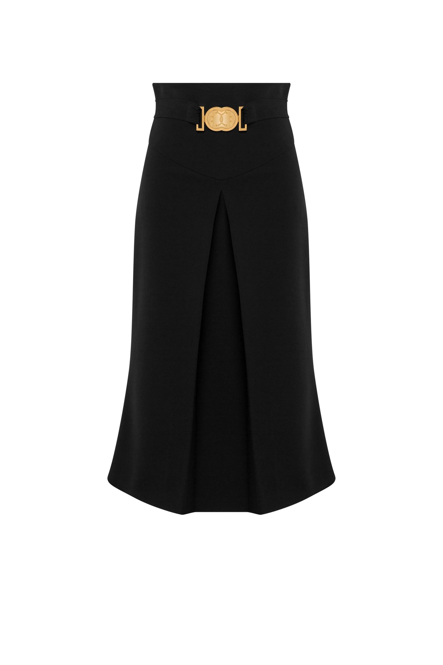 DOUBLE SMILEY®LOGO CRÊPE SKIRT BLACK 3