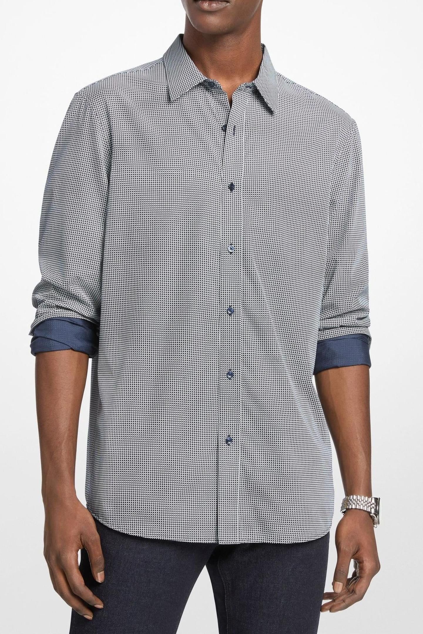 LS GEO PRINT CLASSIC FIT MIDNIGHT 1