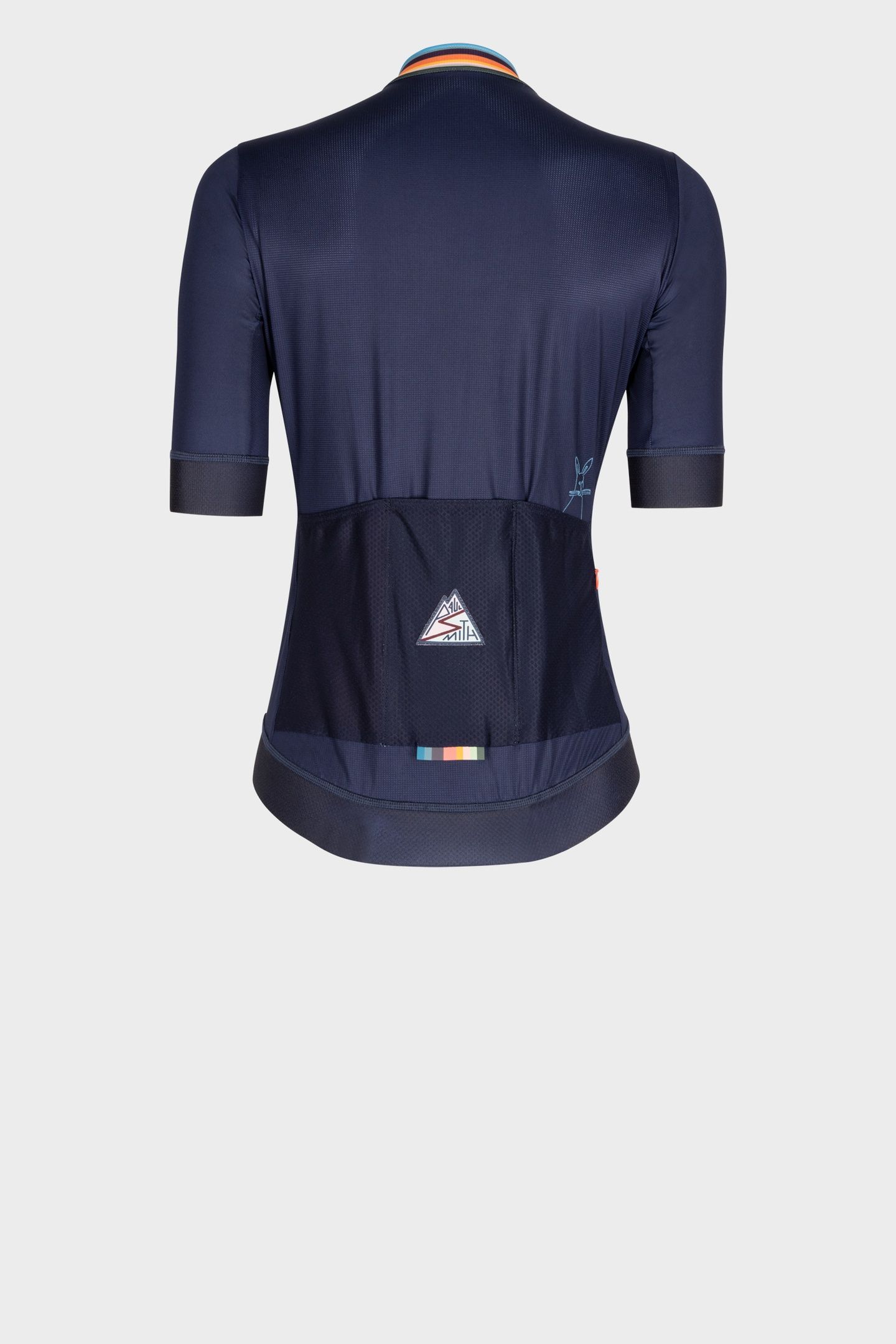 WOMENS CYCLE JERSEY S/S ARTIST STRIPE VERY DARK NAVY 3