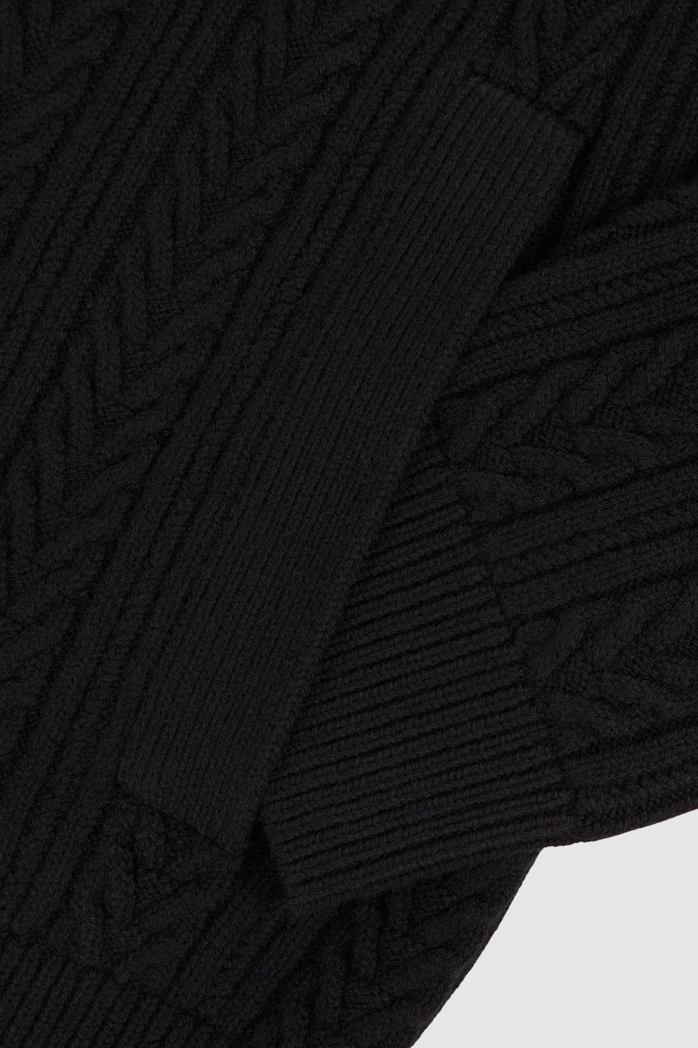LS BUTTON THROUGH CABLE CARDIGAN BLACK 5
