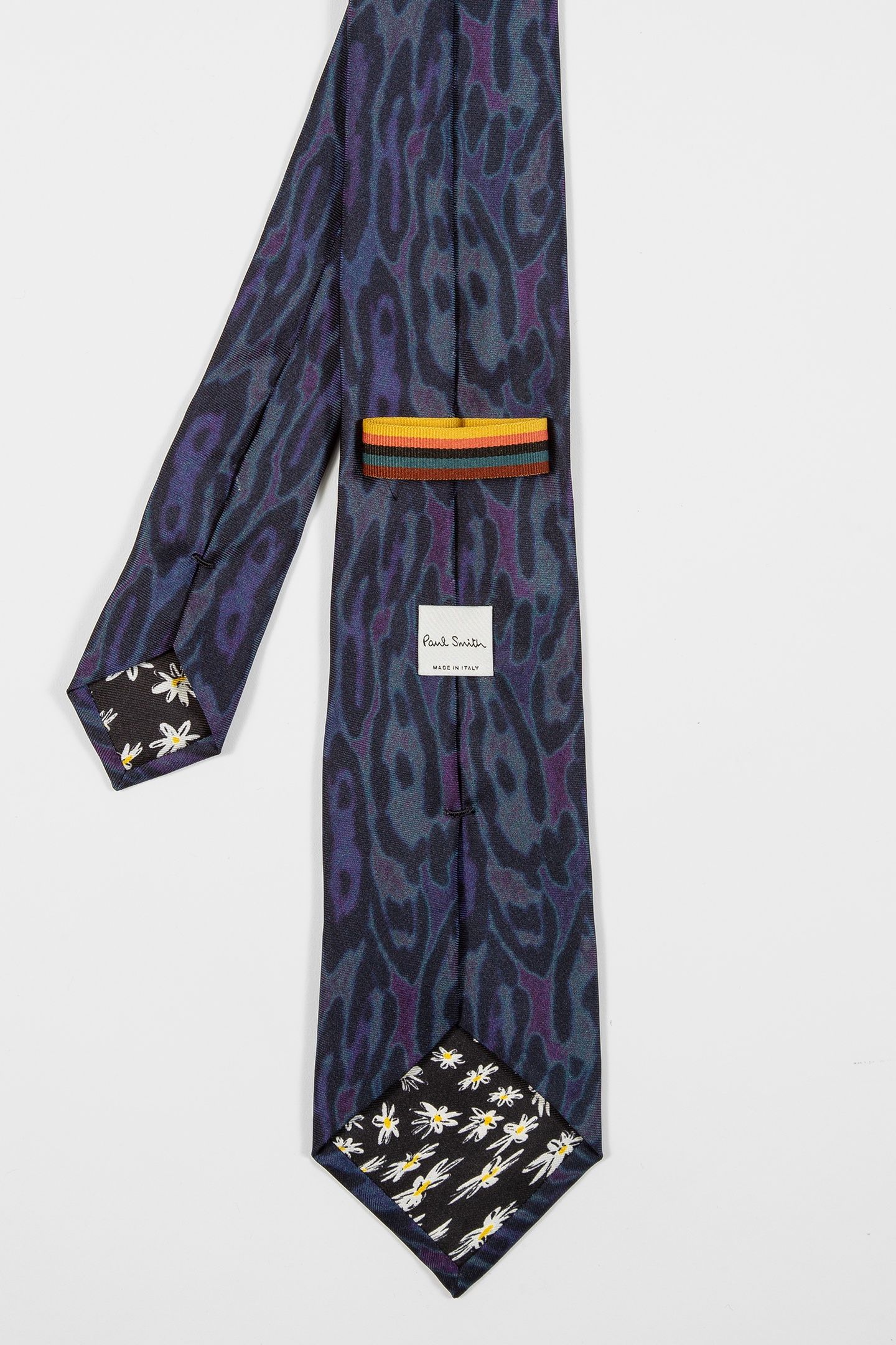 MEN TIE ANIMAL GRAIN NAVY 4
